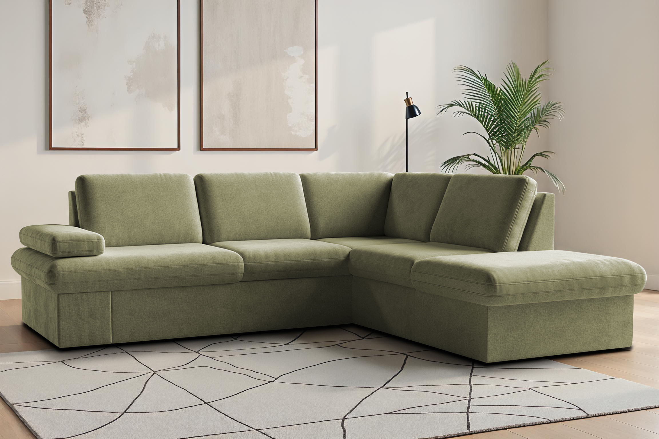 sit&more Ecksofa "Moreno L-Form, B: 238 cm" mit Armteilverstellung, optional Schlaffunktion