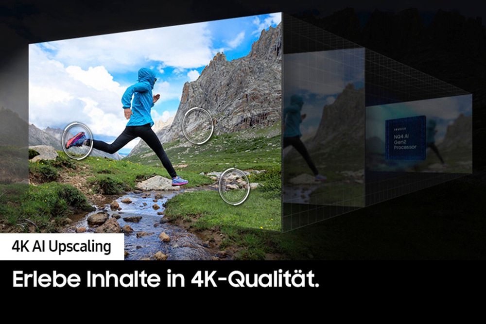 Samsung QLED-Fernseher »GQ65Q80DAT«, 4K Ultra HD, Smart-TV, Neural Quantum 4K AI Gen2 Prozessor, bis zu 120Hz