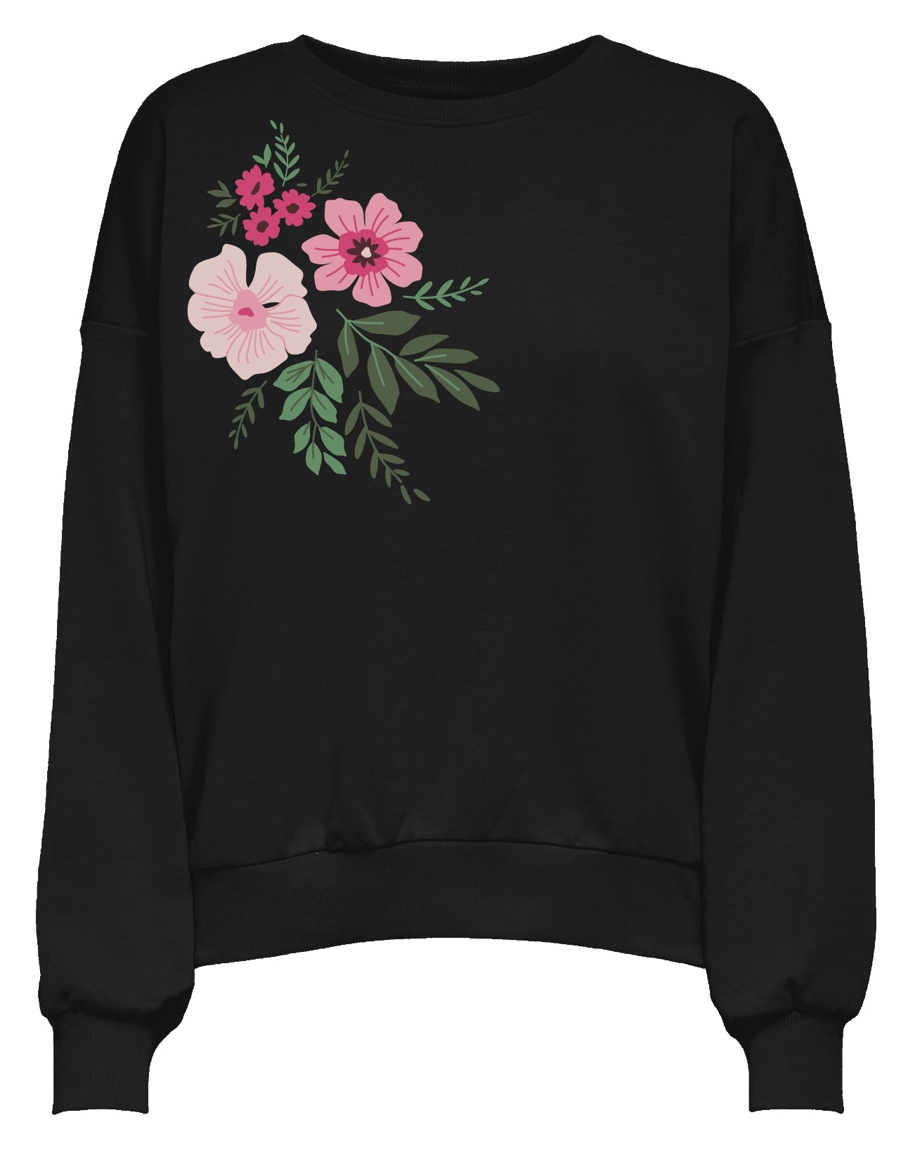 ONLY Sweatshirt »ONLBROOKE L/S O-NECK FLOWER SWT«