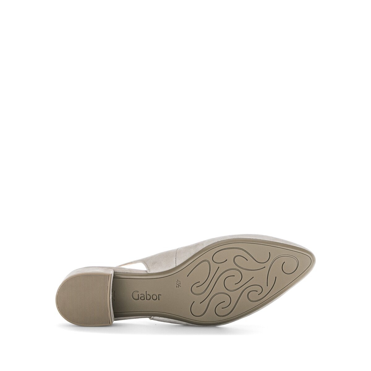 Slingpumps GABOR "Gabor Pumps Leder", Damen, Gr. 40, hellgrau, Leder, Schuhe Slingpumps 3