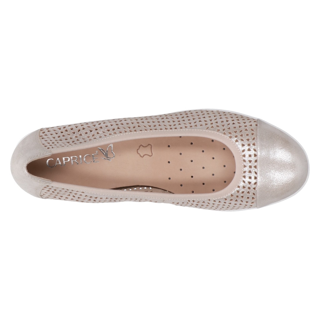 Caprice Ballerina, Slipper, Sommerschuh, Schlupfschuh mit Perforation