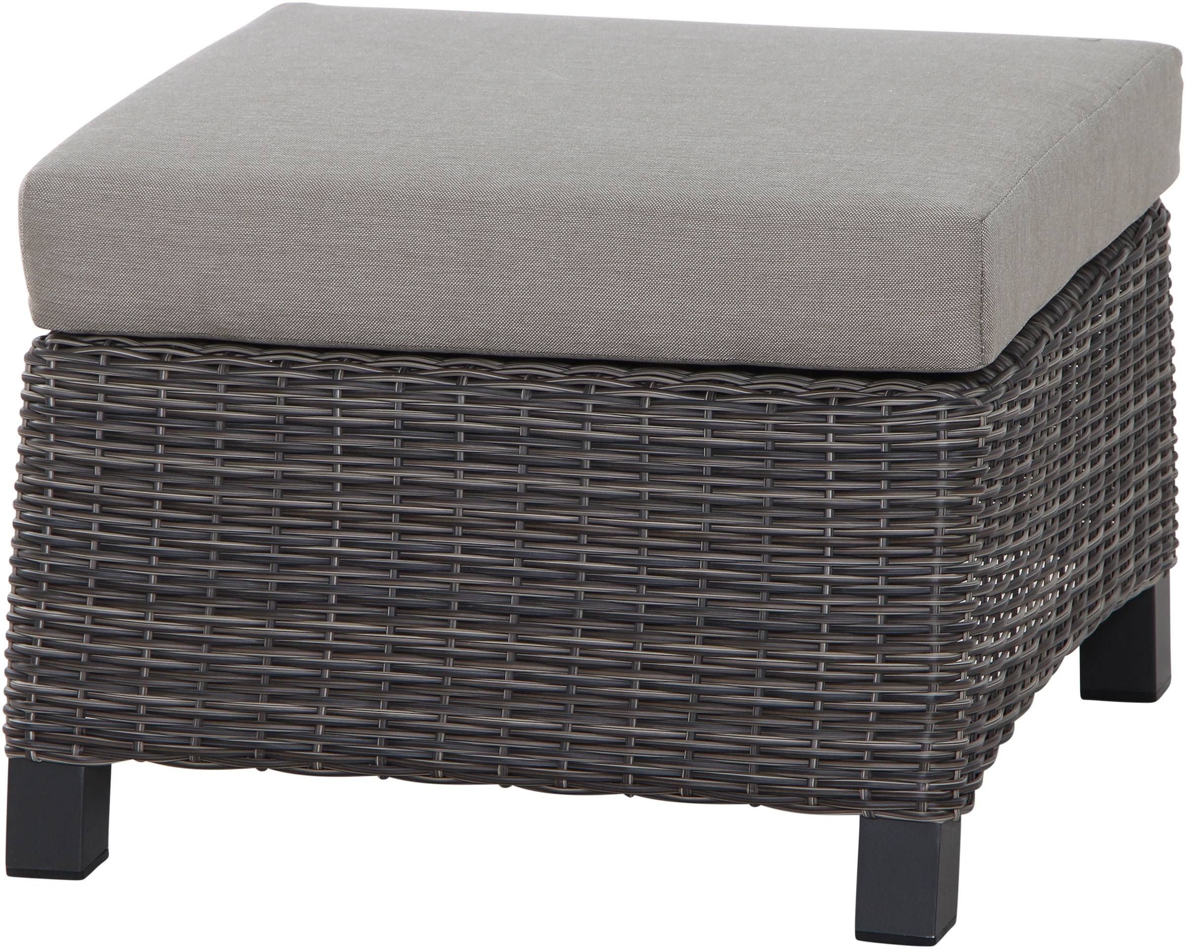 Siena Garden Gartenlounge-Hocker »CORIDO« Gestell Aluminium matt anthrazit inkl. Kissen, charcoal grey