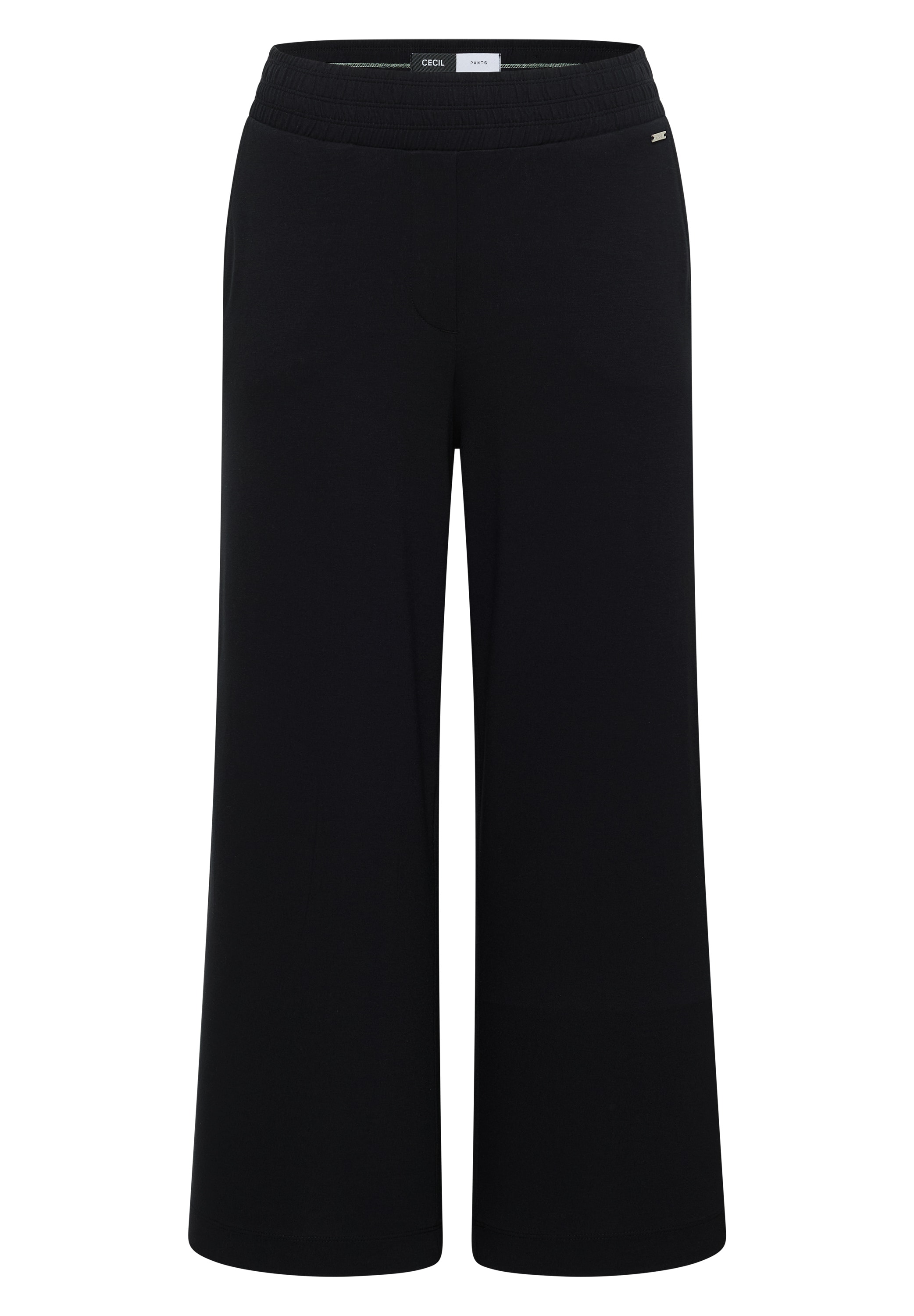 Cecil Jerseyhose  mit elastischem Schlupfbund, High-Waist, Wide Leg