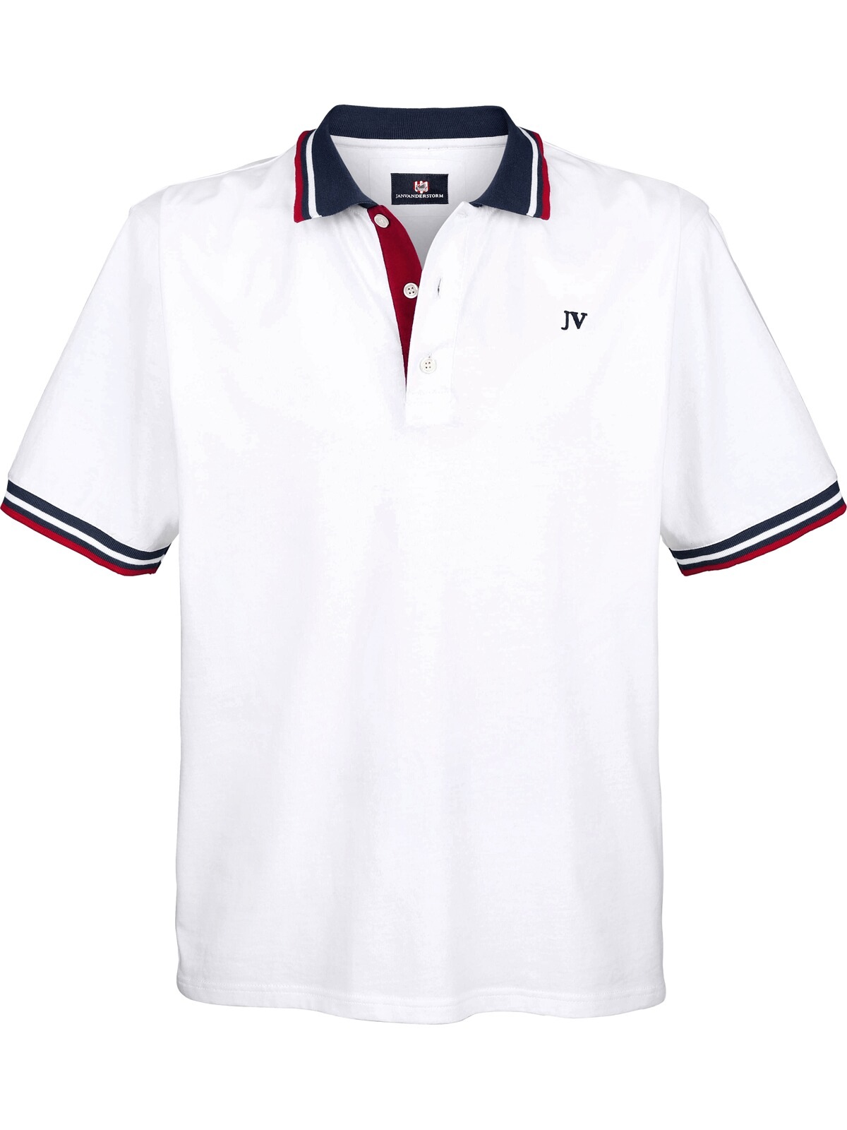 Jan Vanderstorm Poloshirt »Doppelpack Poloshirt JOHAN«, (2 tlg.), in zwei Designs (2er-Pack)