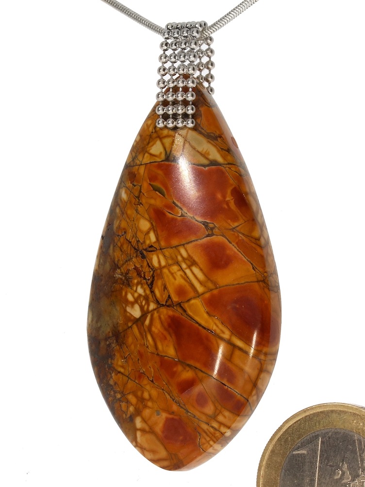 Adelia´s Kettenanhänger »Red Creek Jaspis Anhänger 925 Silber