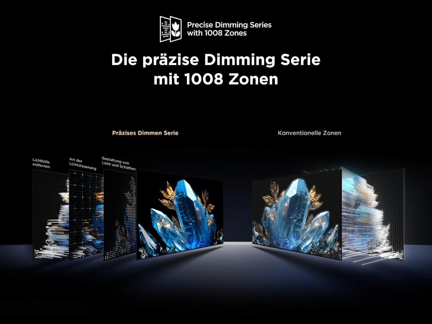 TCL LED-Fernseher »55C7K« 139 cm/55 ″ Smart-TV 4K QD-Mini LED, 144Hz, HVA Panel, Dolby Atmos, Google TV