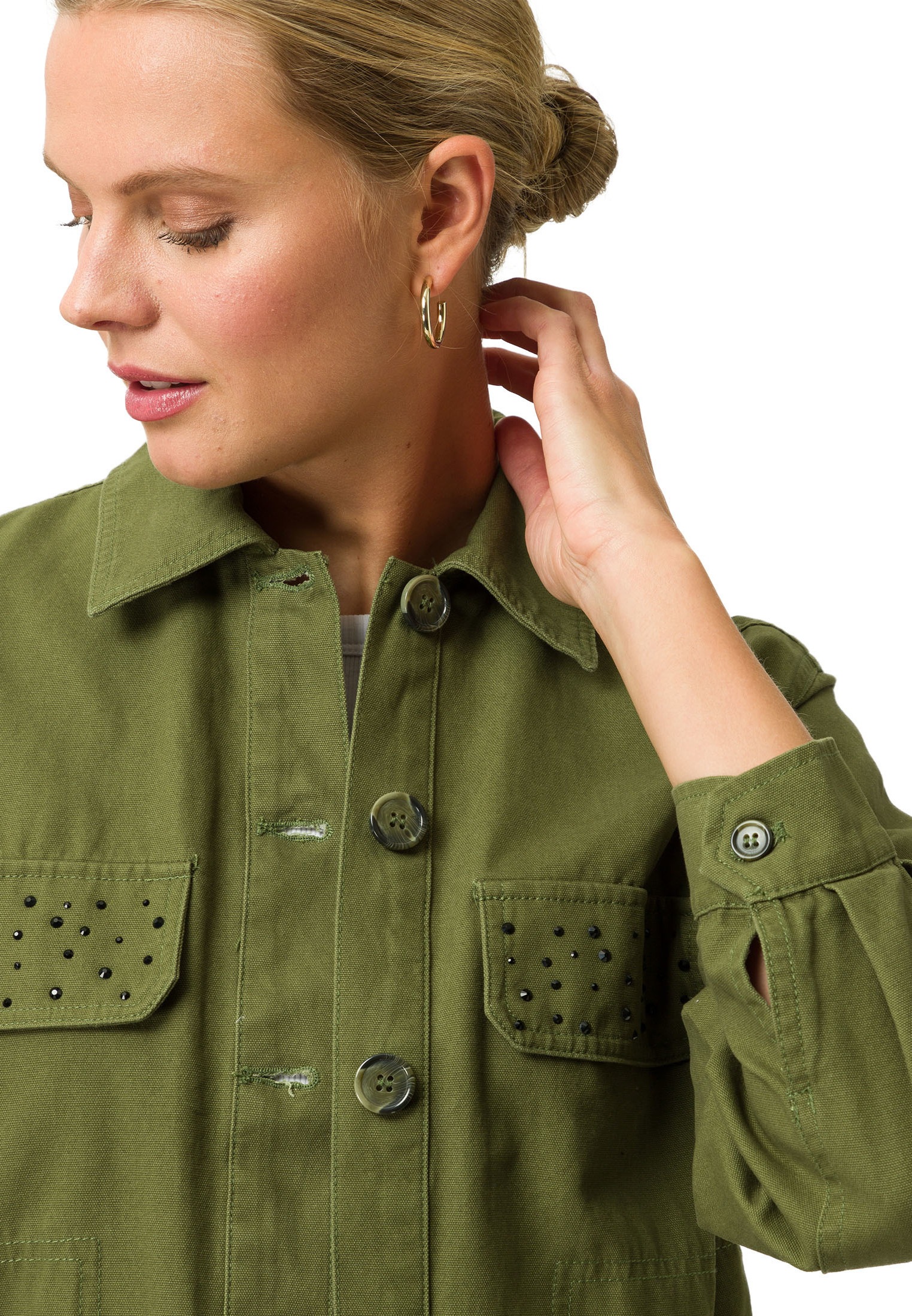 Zero Fieldjacket »zero Jacke mit Strasssteinen«