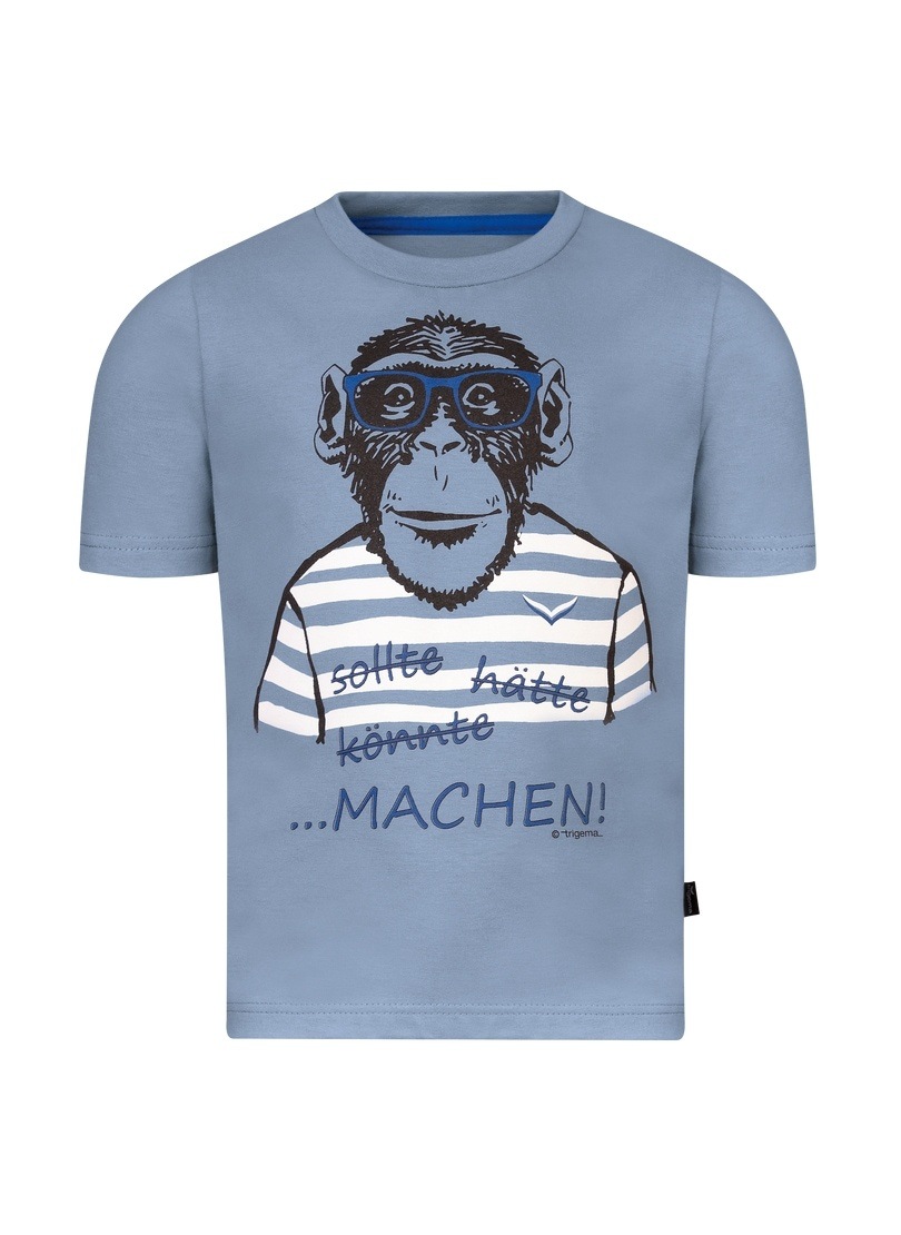 T-Shirt Affen-Druckmotiv« »TRIGEMA großem | BAUR T-Shirt mit für ▷ Trigema