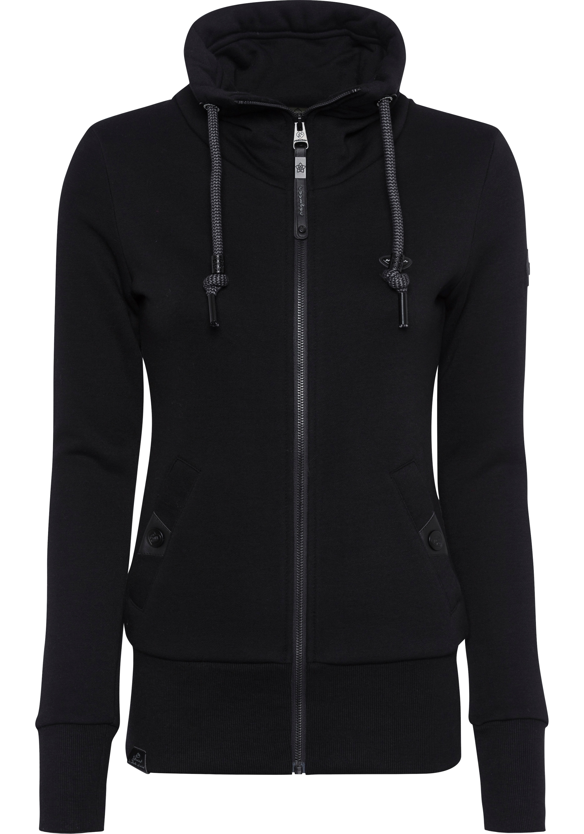 Ragwear Sweatjacke "RYLIE ZIP" mit Markenlabel, aus Baumwolle und Polyester, normale Passform