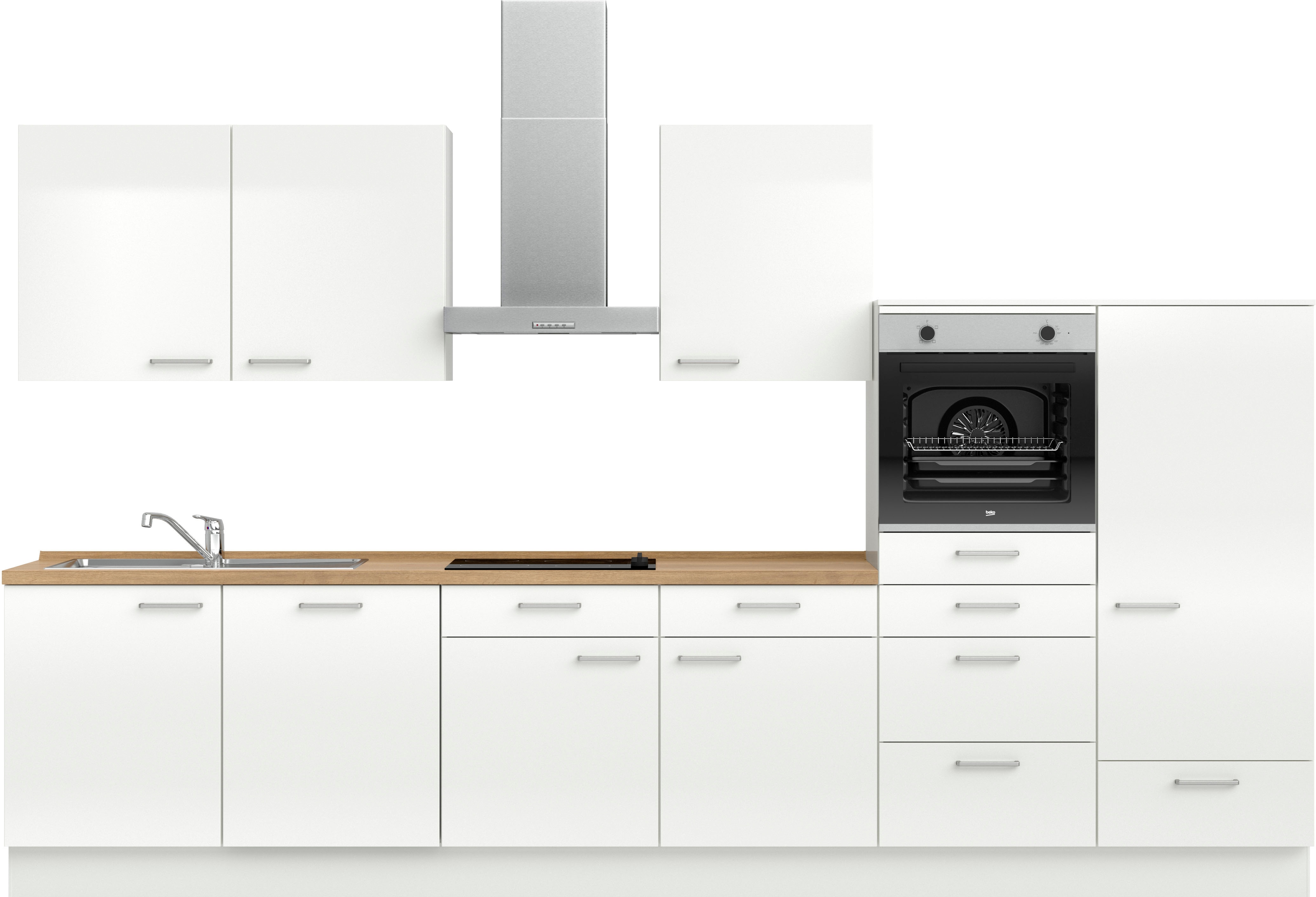 nobilia Küchenzeile ""Flash I", NEU: individuell anpassbar mit gratis Profi-Beratung" vormontiert, Breite 360 cm, Ausrichtung wählbar, wahlw. mit E-Geräten