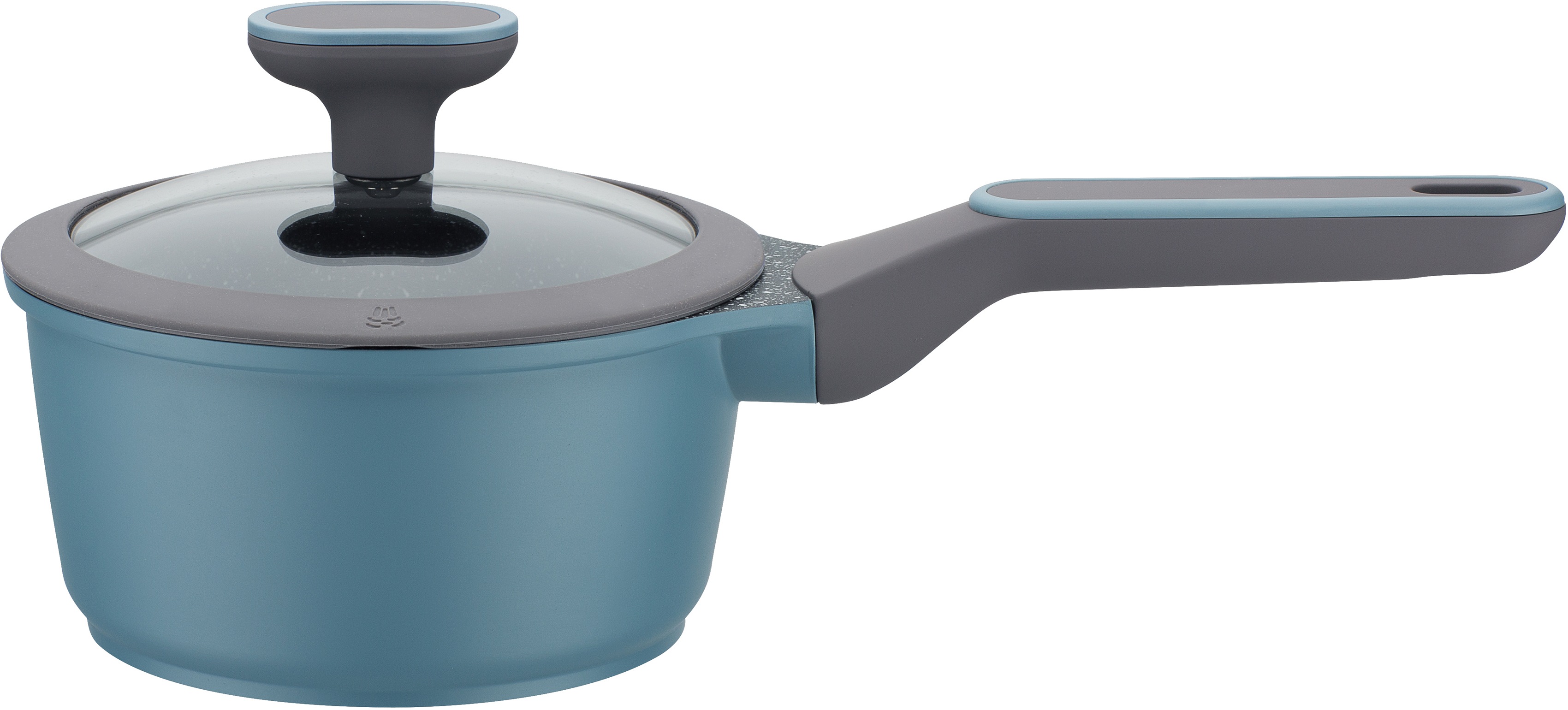 Thumbnail - GSW Topf-Set "Blue Granit" Set, Kochtopf 20/24 cm, 1 Stielkasserolle 16 cm, 1 Bratpfanne 24 cm, 7 Stk. tlg. Aluminiumgus...