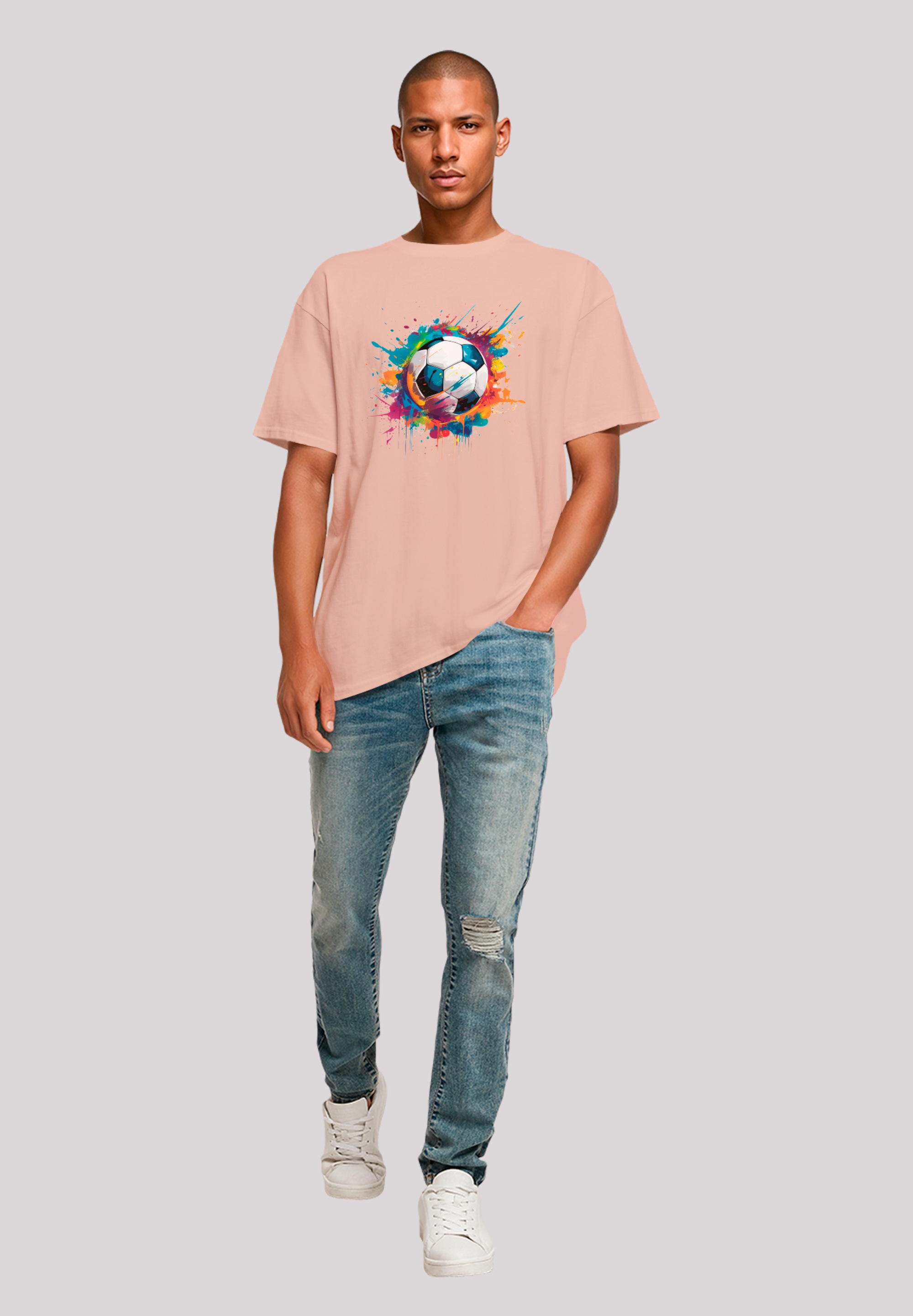 F4NT4STIC T-Shirt »Bunte Fußball Grafik« Premium Qualität