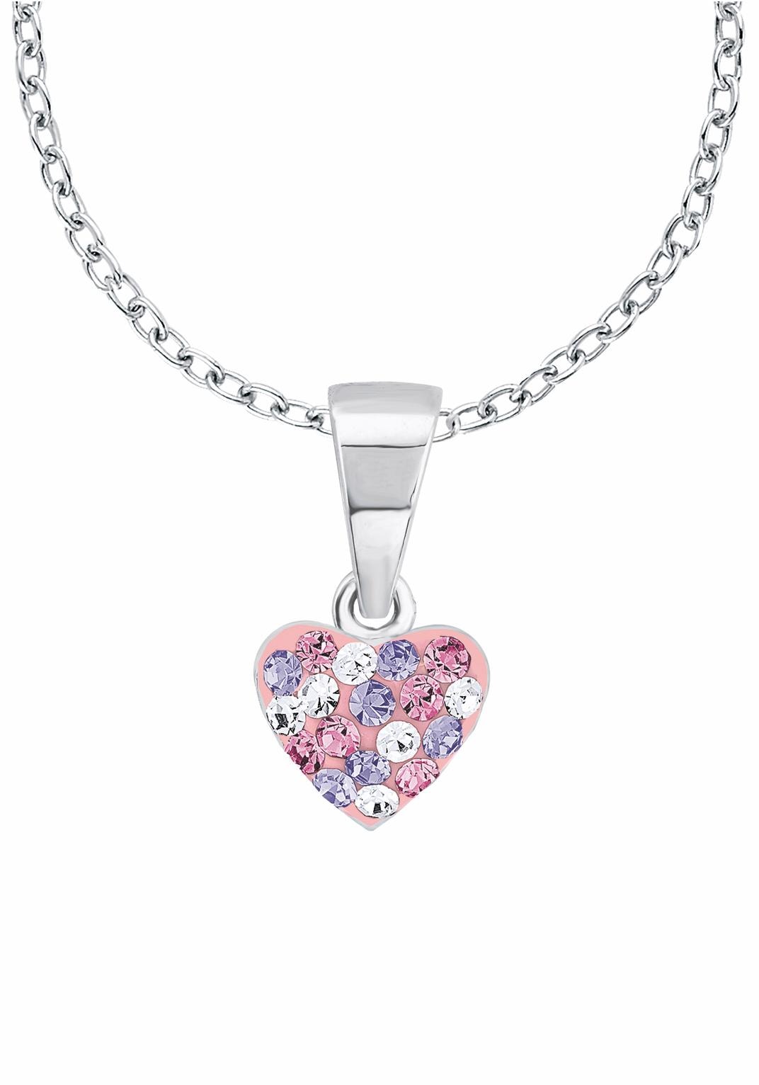 Silberkette »Herz, mit Kristallsteinen BAUR Lillifee 2013171«, | Prinzessin