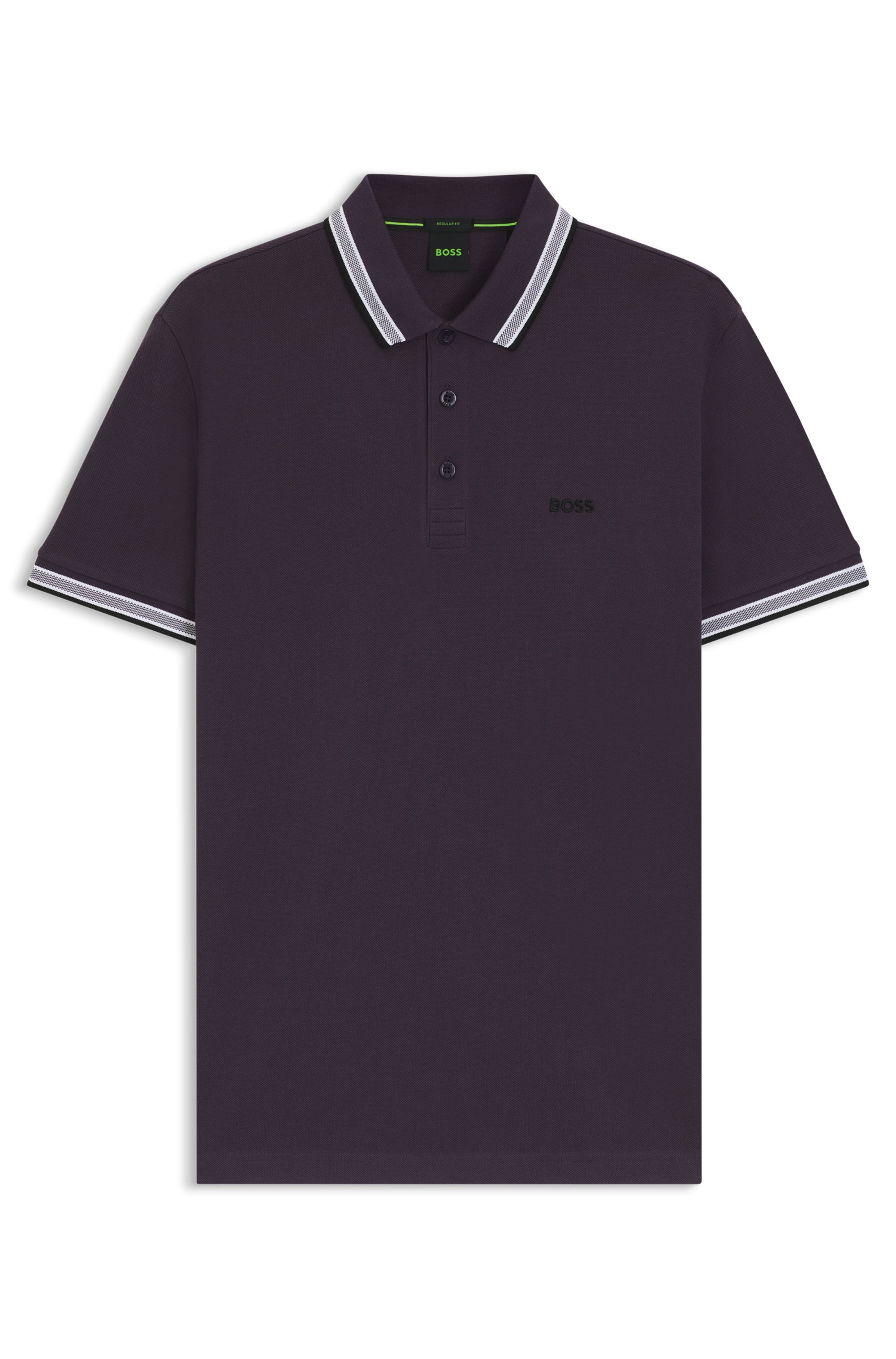 BOSS GREEN Poloshirt »Paddy Regular Fit« atmungsaktive Piqué-Webstruktur, Flachstrickkragen, gerader Schnitt