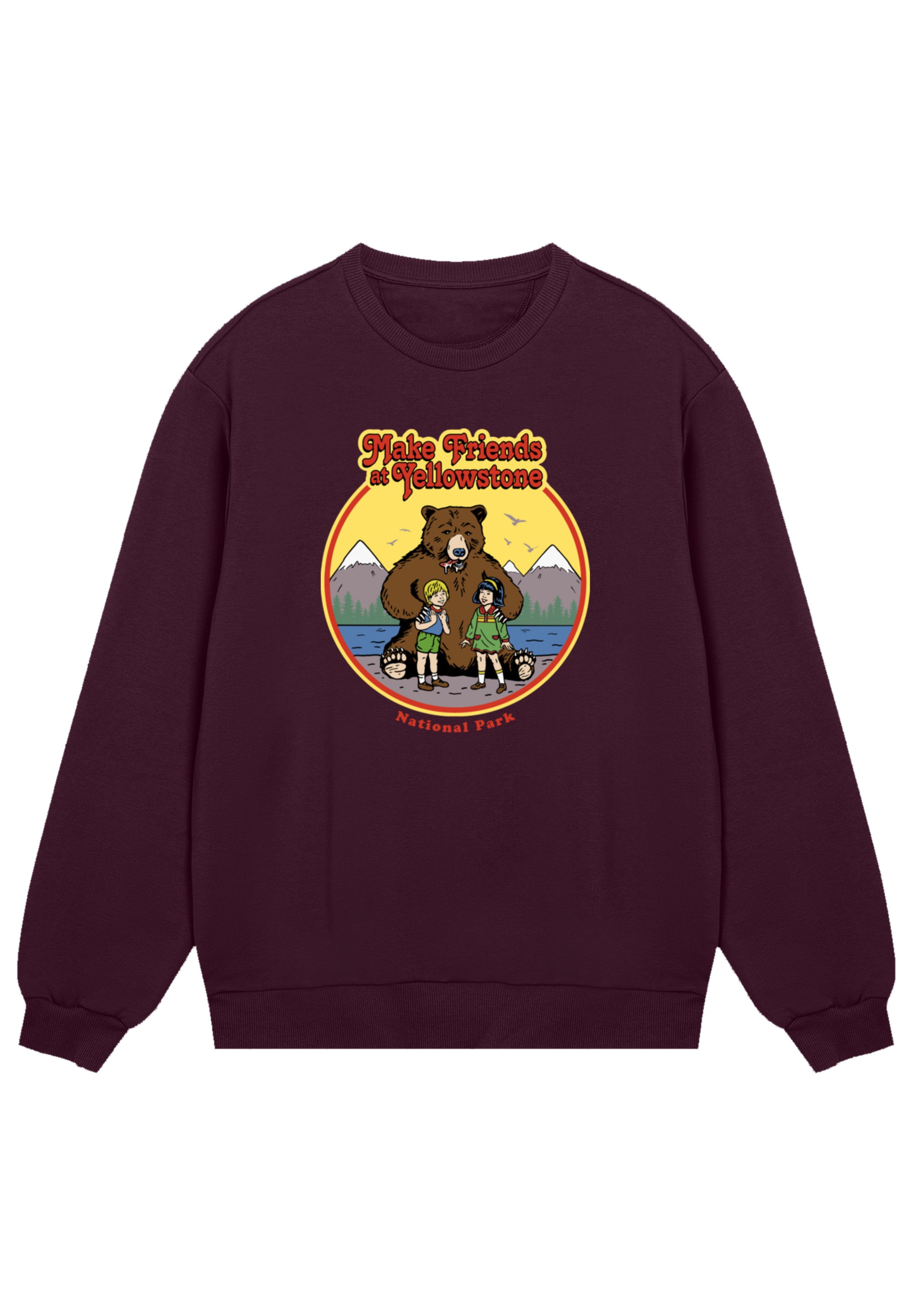 F4NT4STIC Sweatshirt »US National Parks Make Friends At Yellowstone«, Premium Qualität