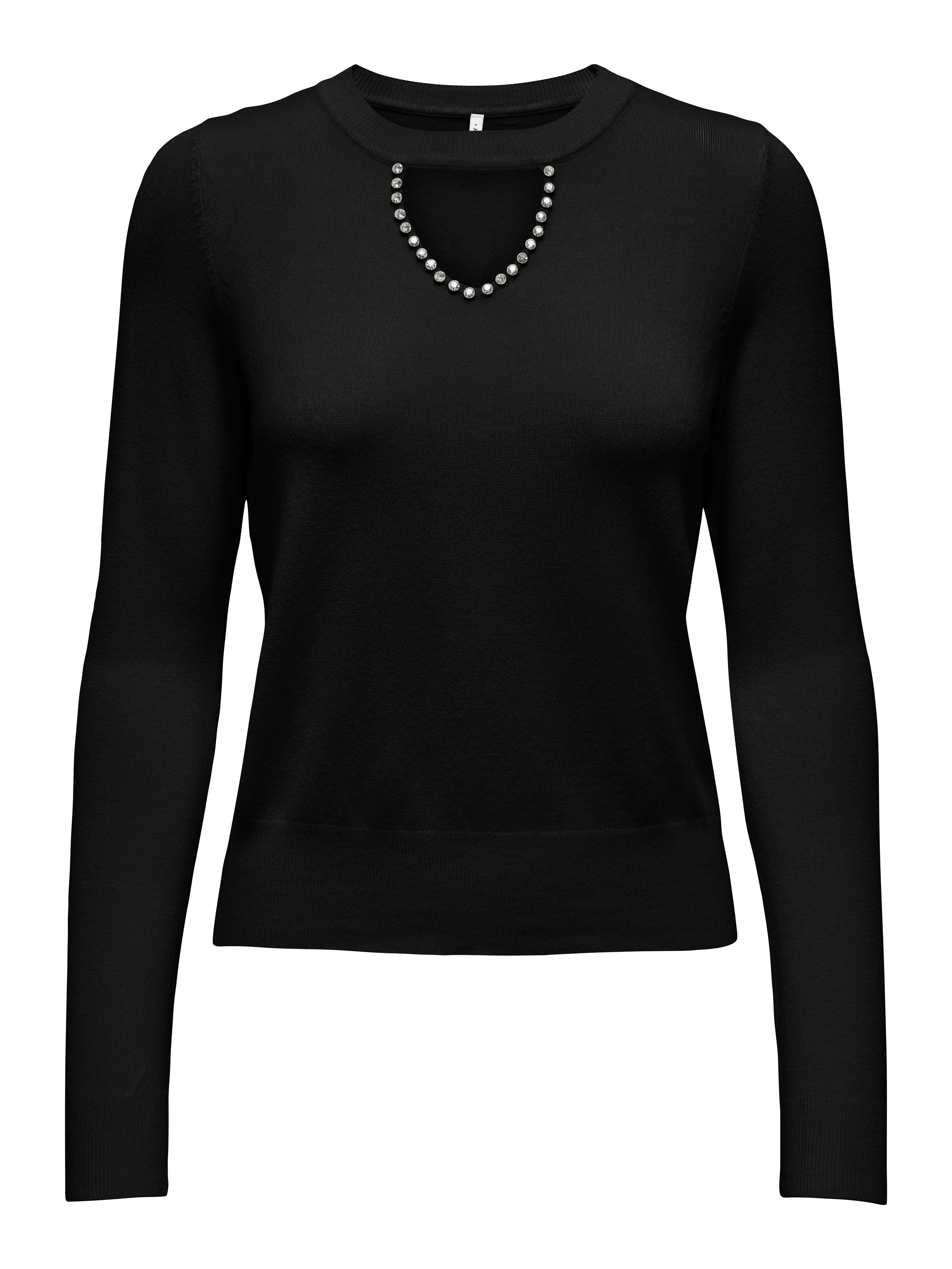 ONLY Rundhalspullover "ONLVENICE LIFE LS PEEKABOO BLING CC KNT" günstig online kaufen