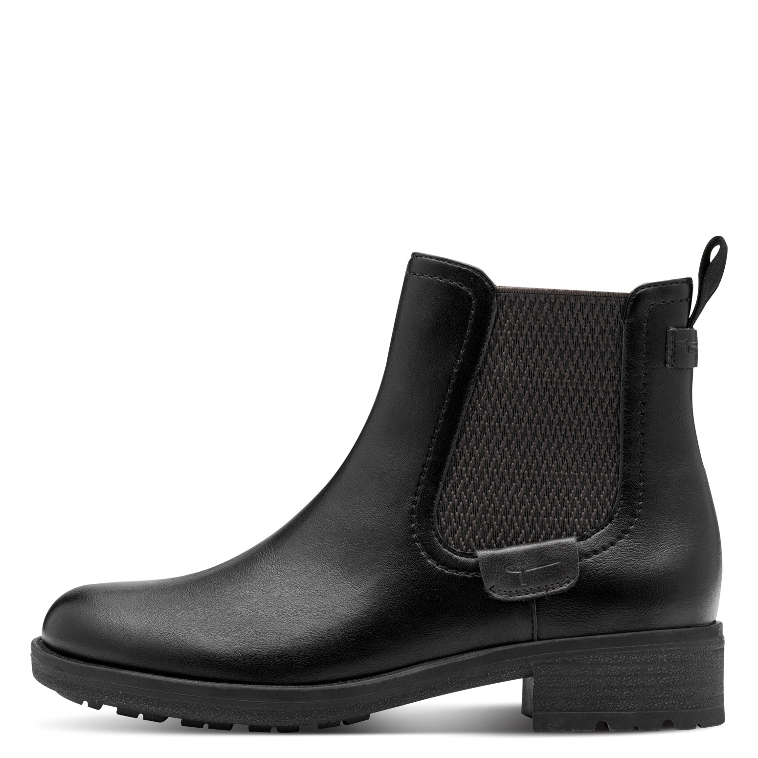 Tamaris Chelseaboots, Blockabsatz, Stiefelette, Schlupfschuh im Used Look
