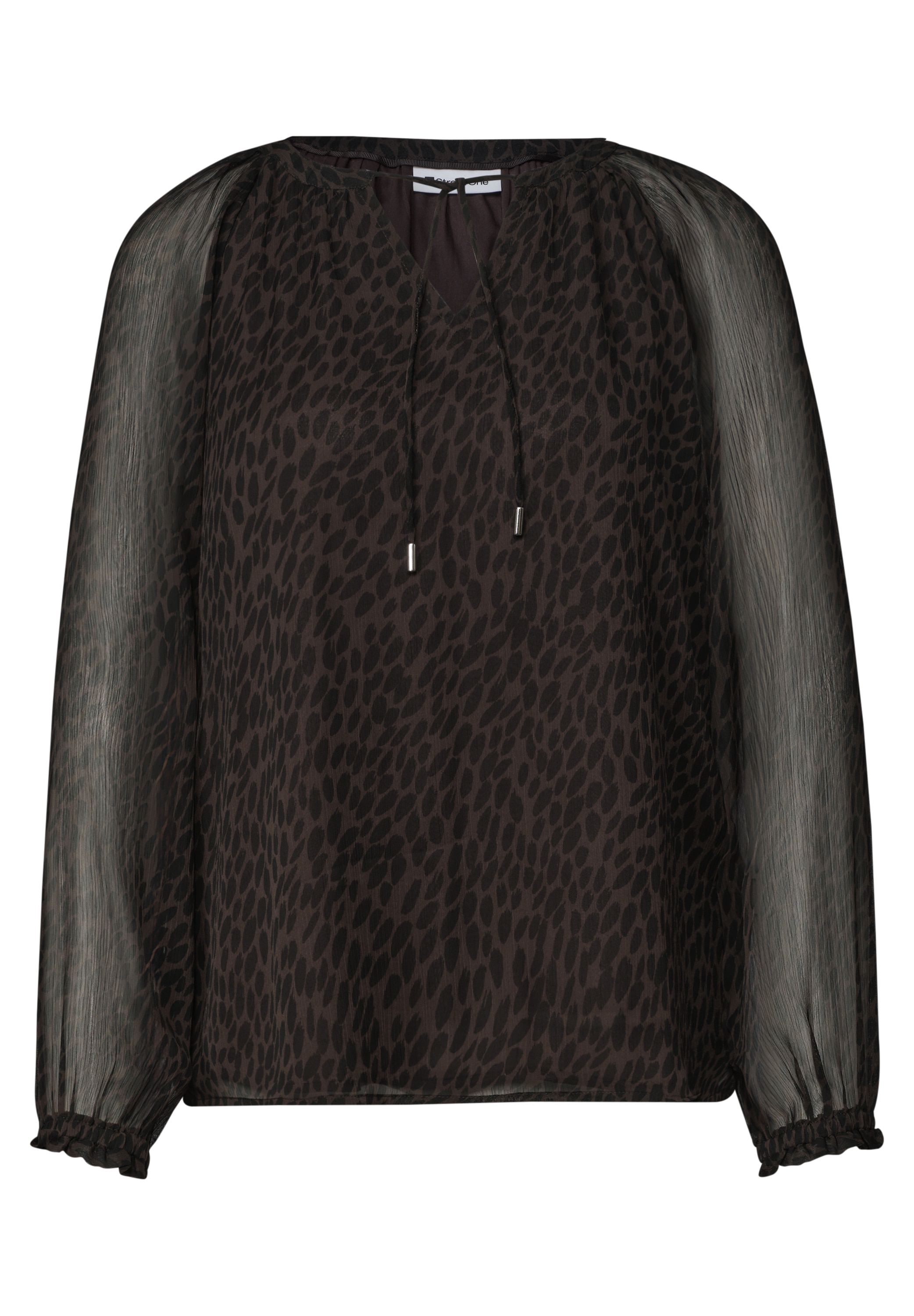 STREET ONE Langarmbluse mit Chiffon-Layer