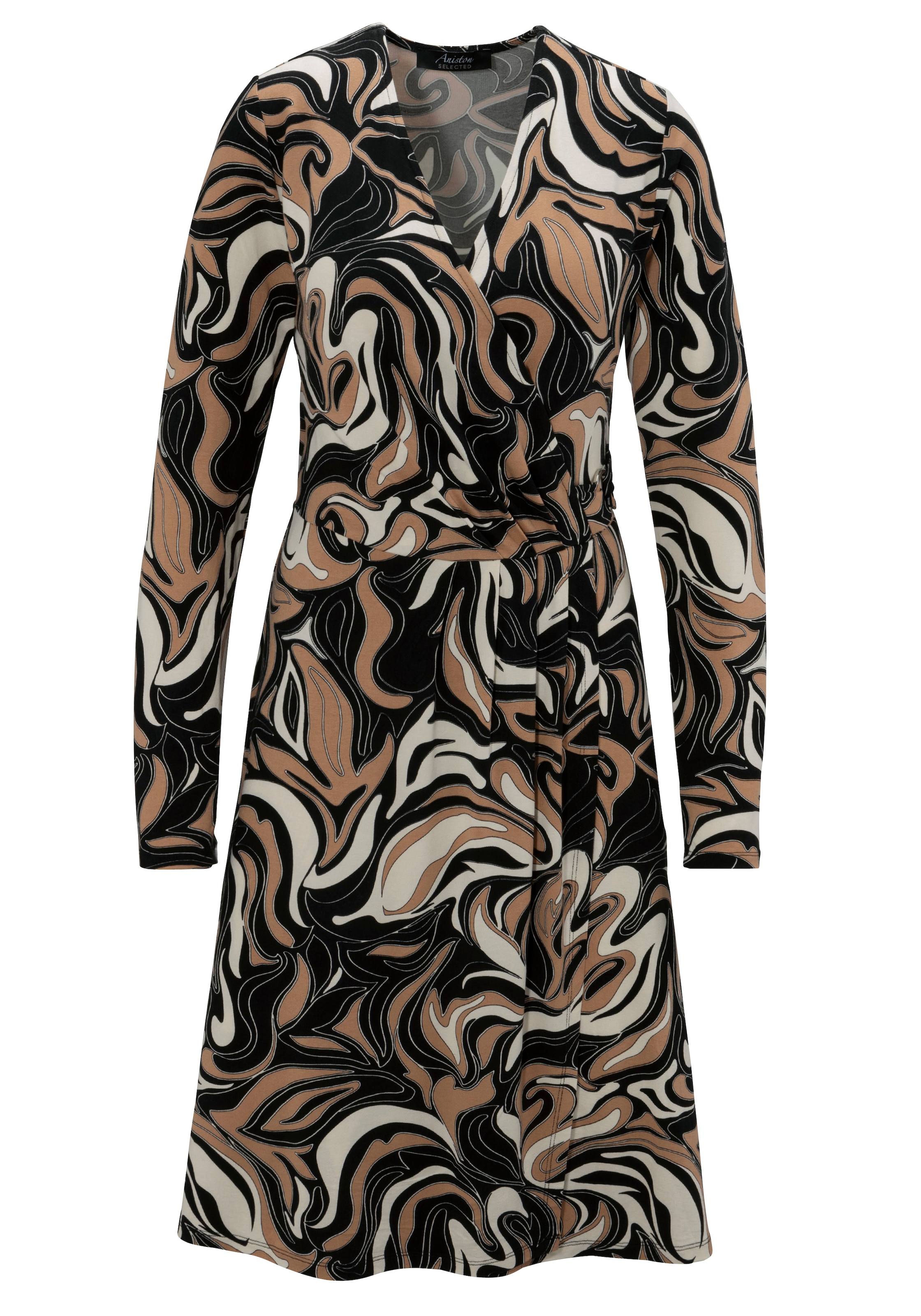 Aniston SELECTED Jerseykleid, mit silberfarbenem Zierring in der Taille - NEUE  KOLLEKTION kaufen | BAUR