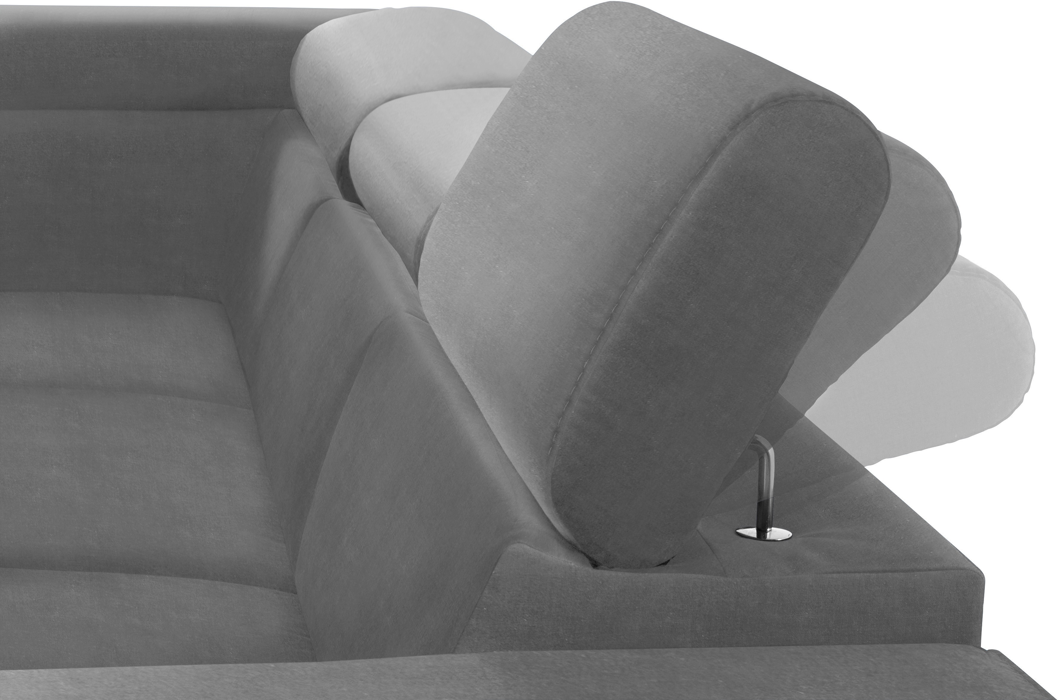 Thumbnail - COTTA Ecksofa "Morven L-Form mit Kopfteilverstellung", wahlweise mit Bettfunktion, Bettkasten & Wireless-Charger