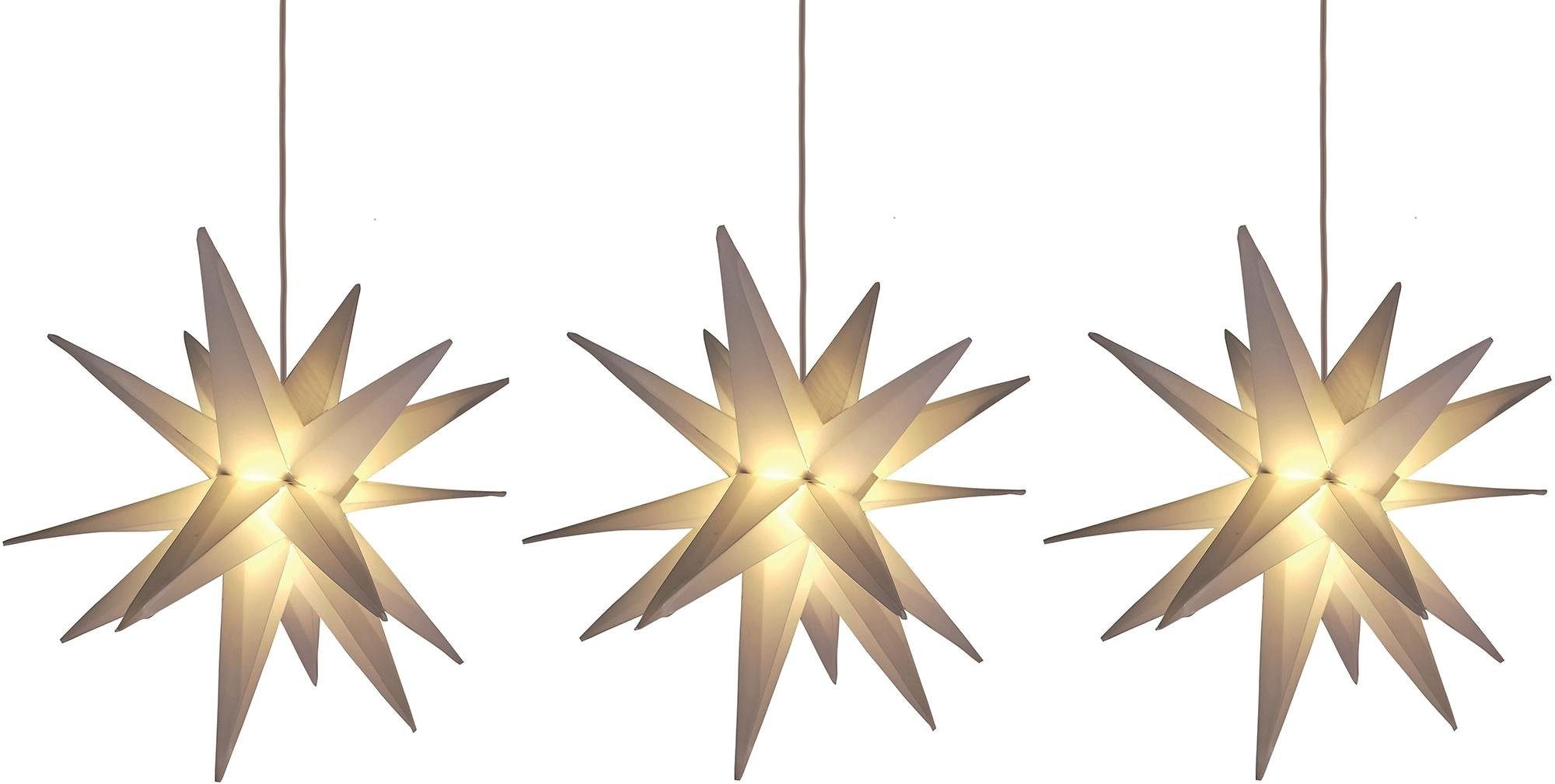 BONETTI LED Stern »Weihnachtsstern«, 3D-Optik, Batteriebetrieb, Ø 25 cm, Weihnachtsdeko  aussen kaufen | BAUR | Beleuchtete Weihnachtssterne