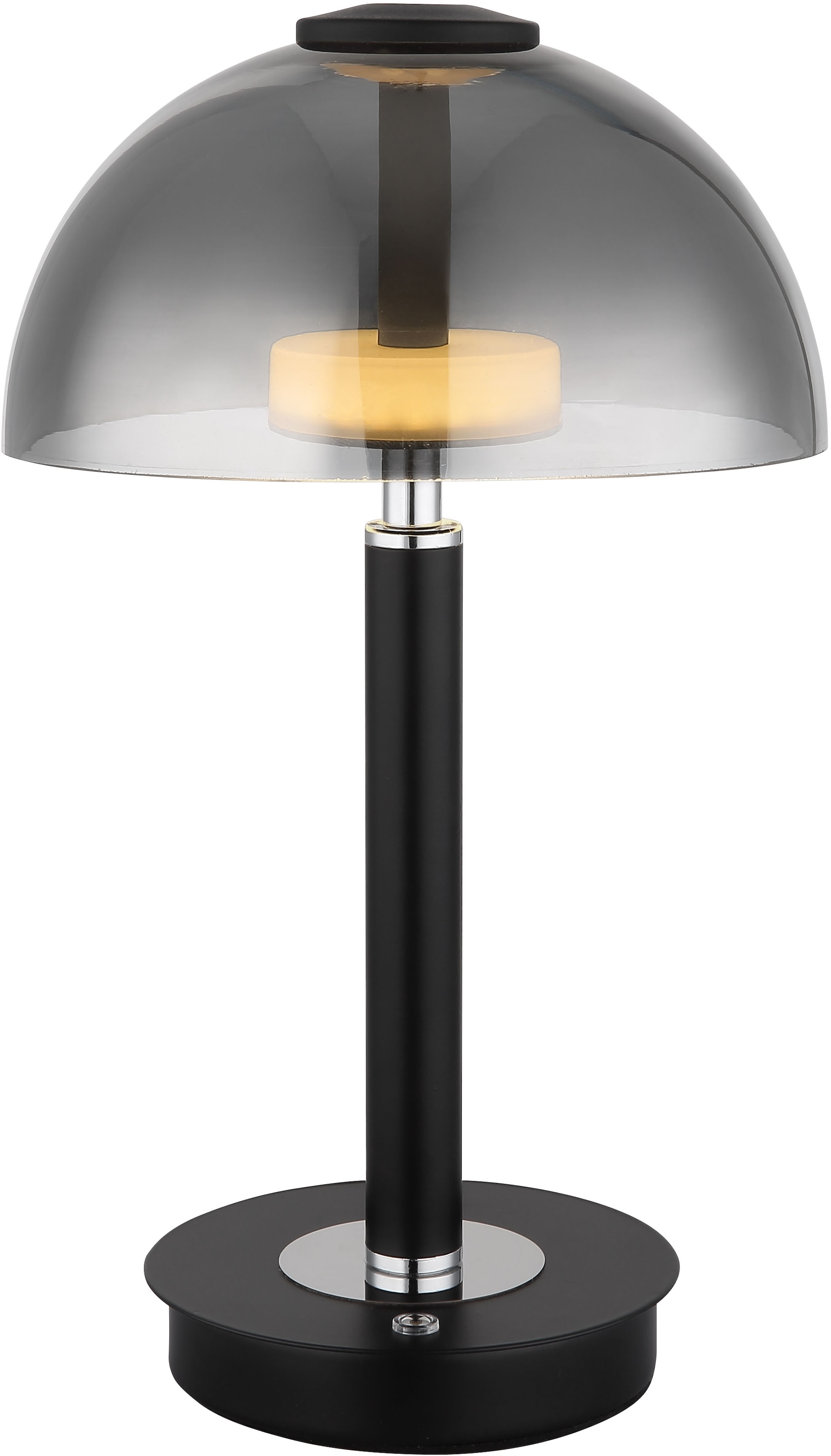 GLOBO LIGHTING LED Tischleuchte »ULDIN«, Leuchtmittel LED-Modul | LED fest integriert, Tischlampe/Schlafzimmer/Wohnzimmer/Glas rauchfarben