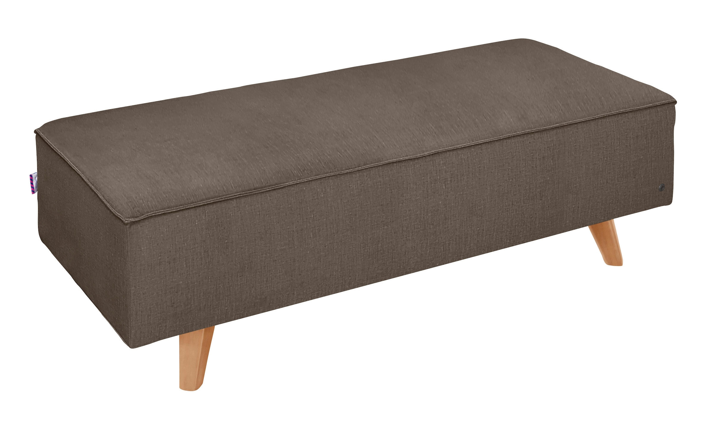 TOM TAILOR HOME Hocker "NORDIC CHIC", mit Kedernaht, Breite 137 cm, Füße Buche natur