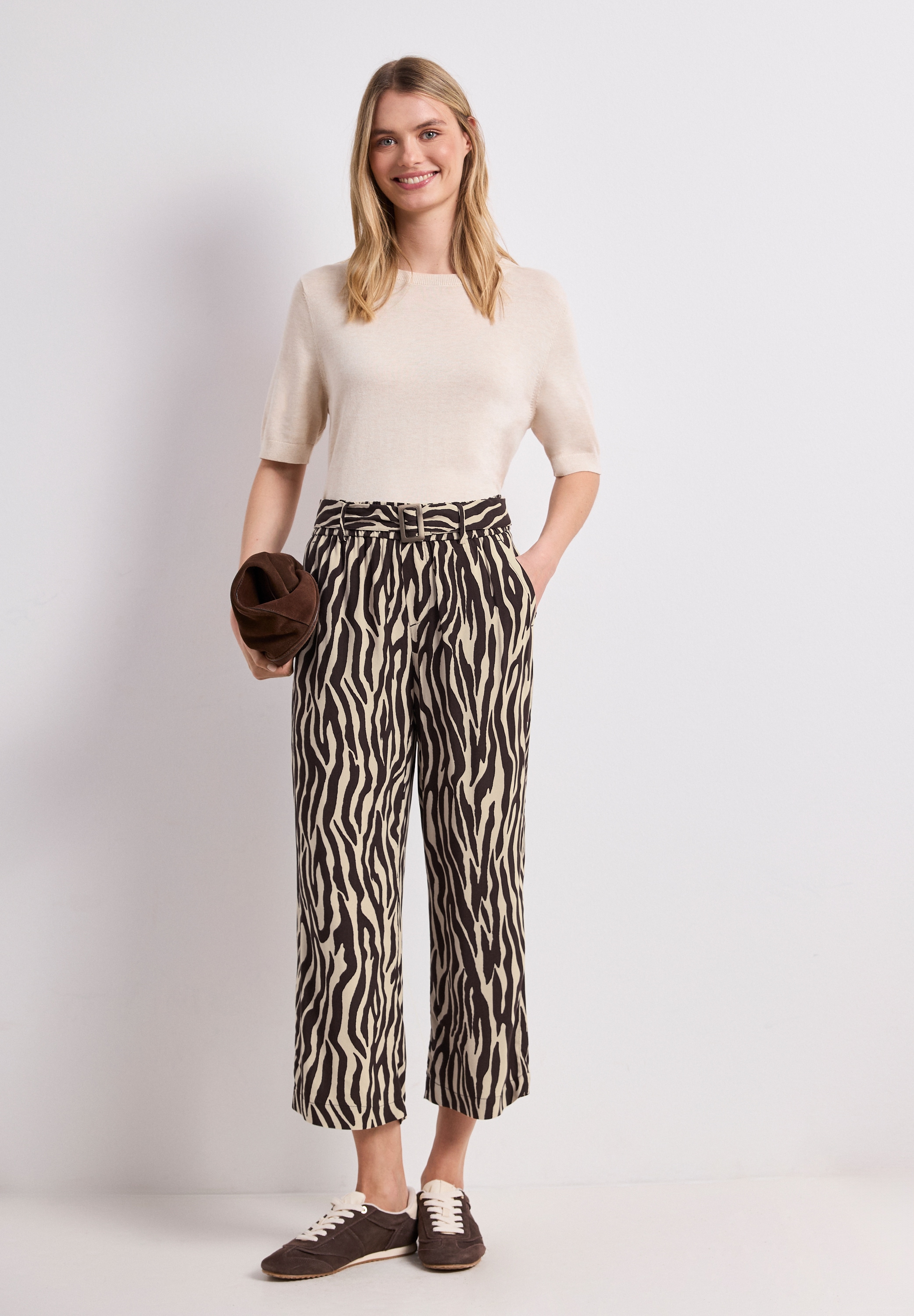 STREET ONE Stoffhose  mit Wide Legs