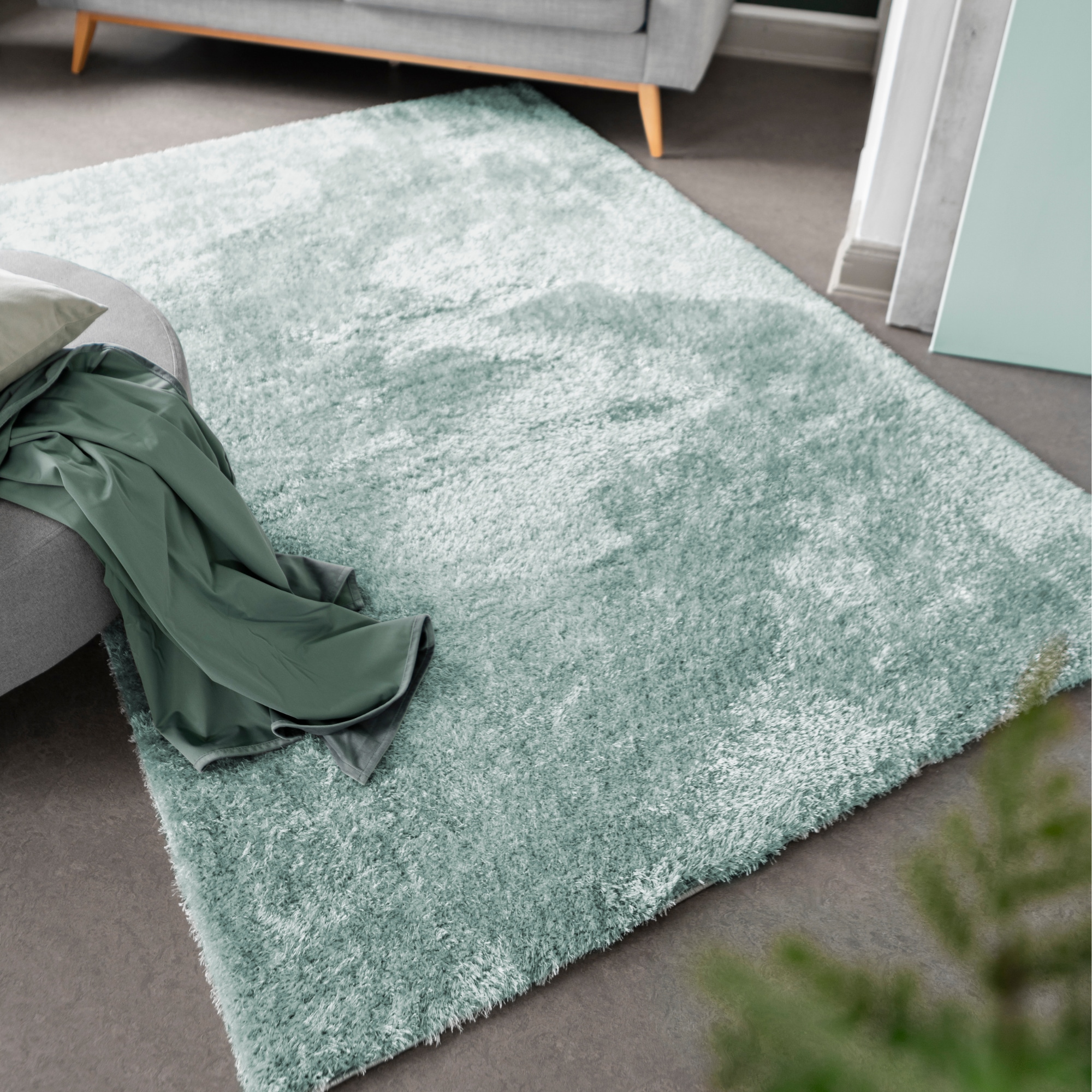 LUXOR living Hochflor-Teppich "Gela", rechteckig, 45 mm Höhe, Uni Farben, weich und flauschig, ideal im Wohnzimmer & Sch