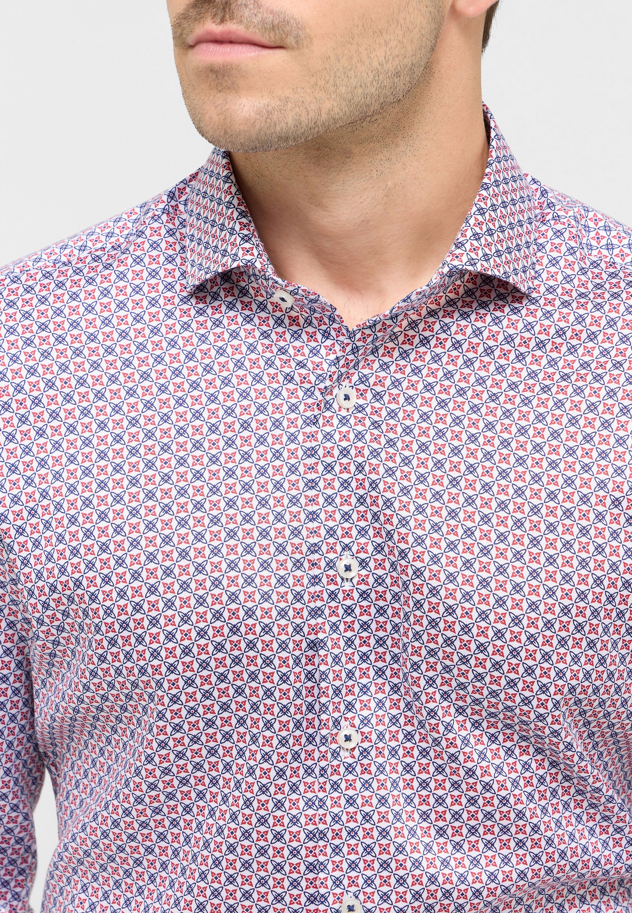 Eterna Langarmhemd »SLIM FIT«, EASY IRON (bügelleicht)
