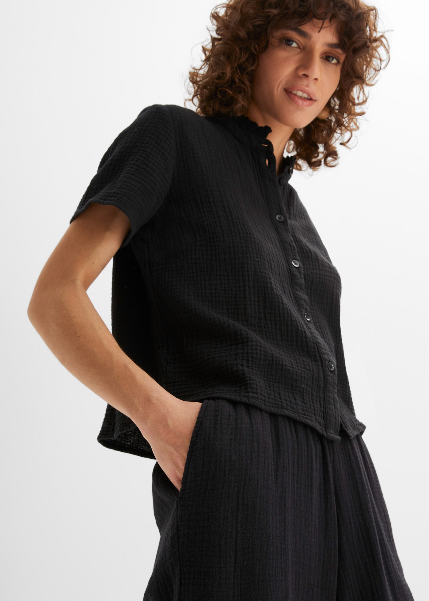 bonprix Culotte  Musselin-Culotte aus Baumwolle