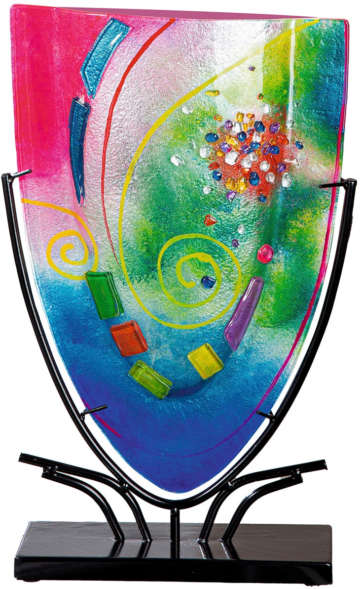 Casablanca by Gilde Tischvase "Vase oval Cool blau; pink H. 49 cm", (1 St.) günstig online kaufen