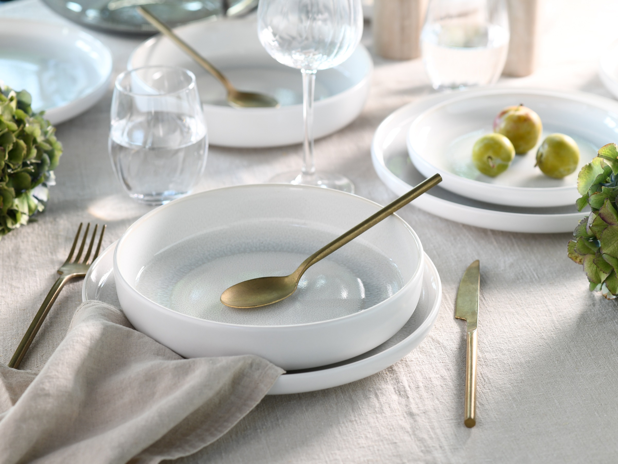 OTTO home Teller-Set »modernes Geschirr-Set, Service Lykk« hohe Haltbarkeit, spülmaschinen- & mikrowellengeeignet, Reaktivglasur