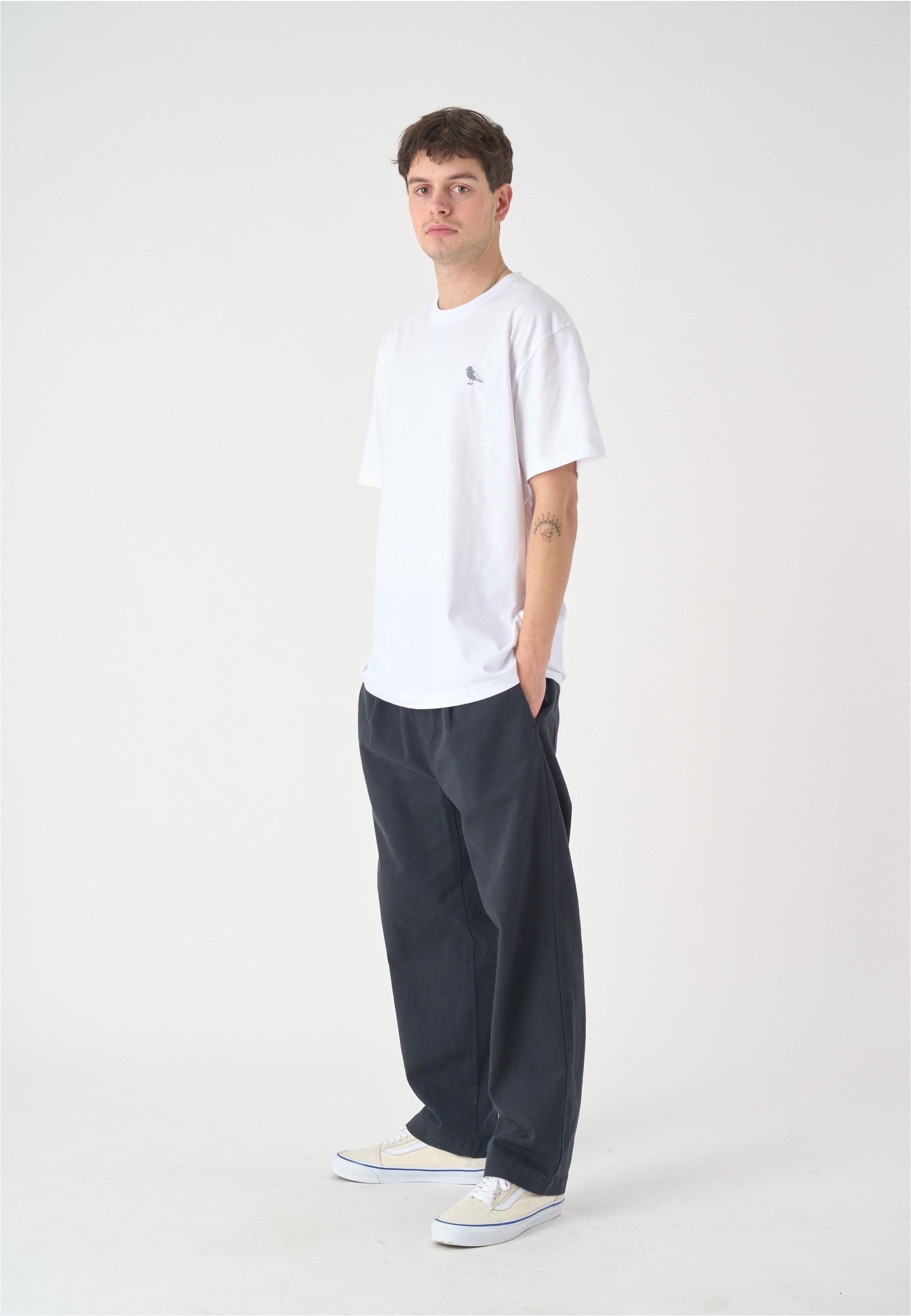 Cleptomanicx T-Shirt »Embroidery Gull Mono«, mit lockerem Schnitt