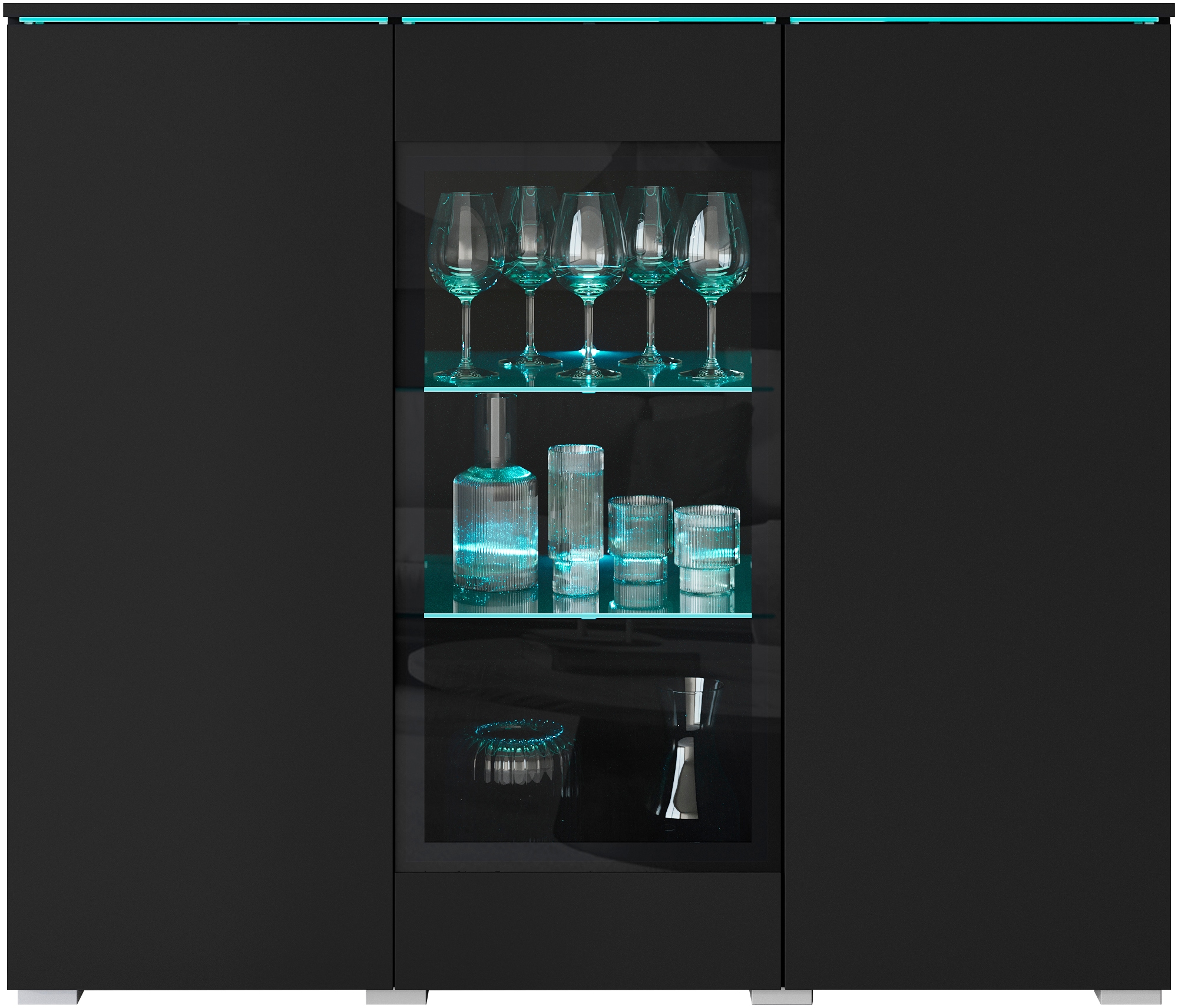 INOSIGN Highboard »Vera«, Highboard mit 4 Türen, 9 Fächern, verglasten Türen