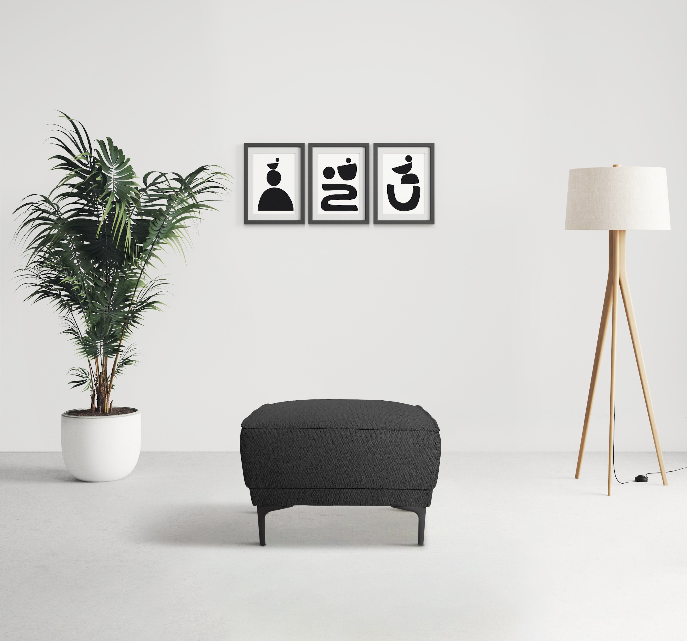 OTTO home Hocker "Oland Flachgewebe Polsterhocker" passend zur Serie OLAND
