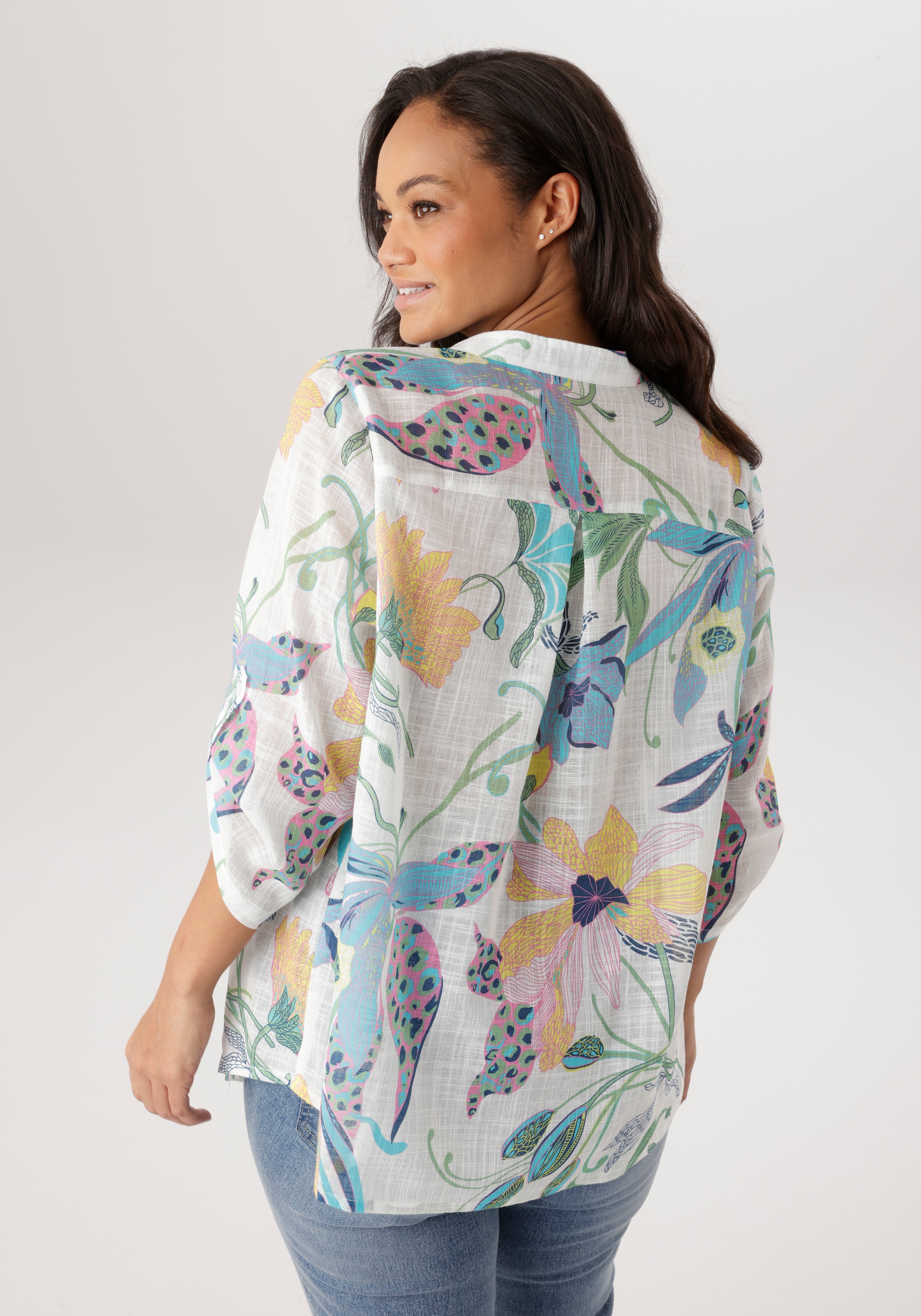 Aniston PLUS Schlupfbluse im Leinen-Look - NEUE KOLLEKTION günstig online kaufen