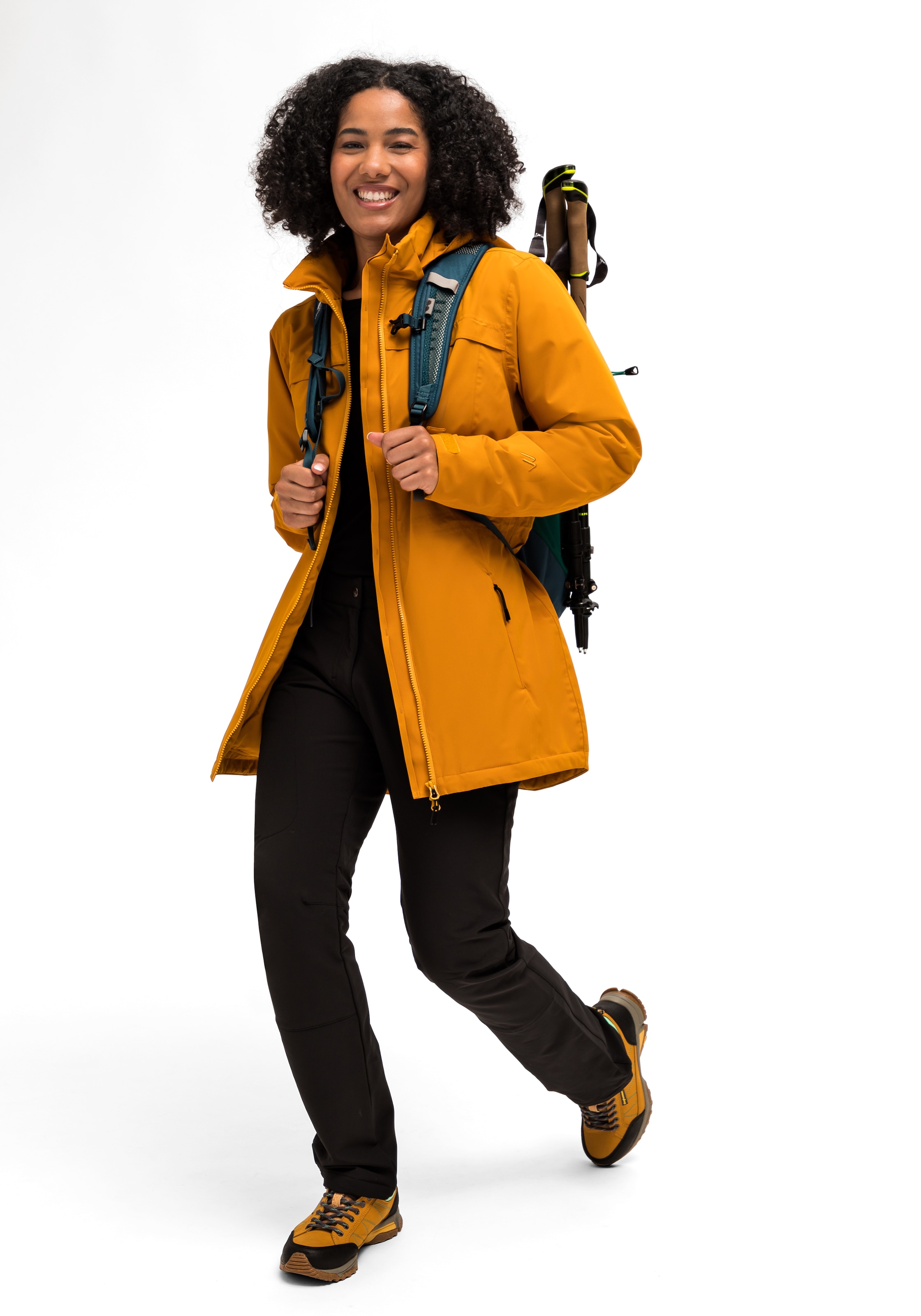 Maier Sports Outdoorjacke »Liselotte«, Damen Mantel, atmungsaktiv wasserdicht, wattierte Jacke mit Kapuze