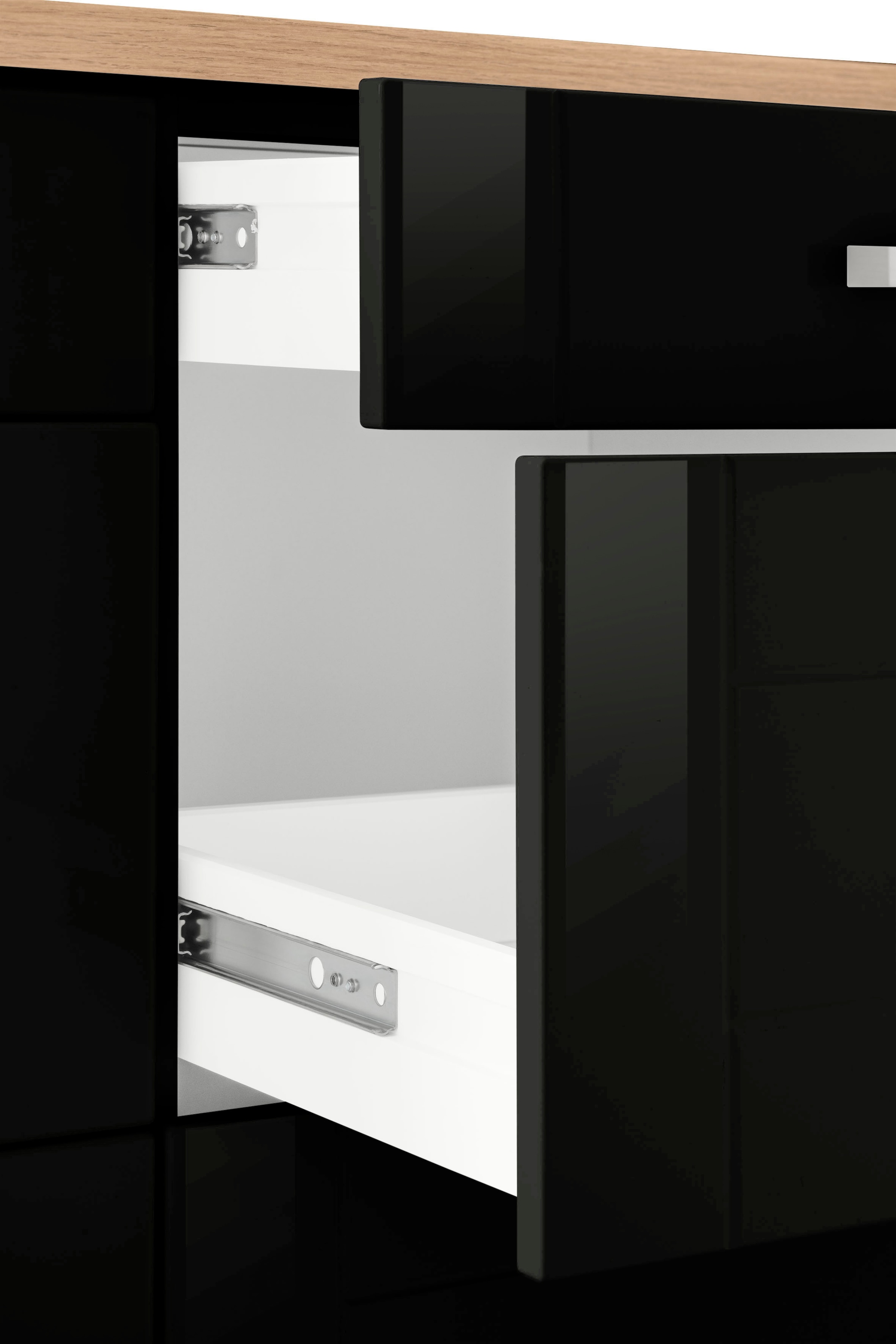 KOCHSTATION Unterschrank »KS-Tinnum«, 180 cm breit, Metallgriffe, MDF Fronten, mit 3 Schubkästen, 6 Auszüge