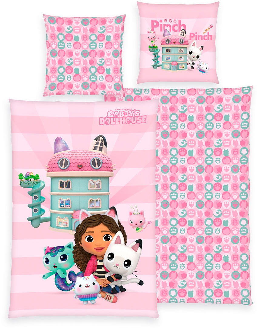 Dreamworks Gabby’s Dollhouse Kinderbettwäsche "Gabbys Dollhouse" 2 Stk. mit günstig online kaufen