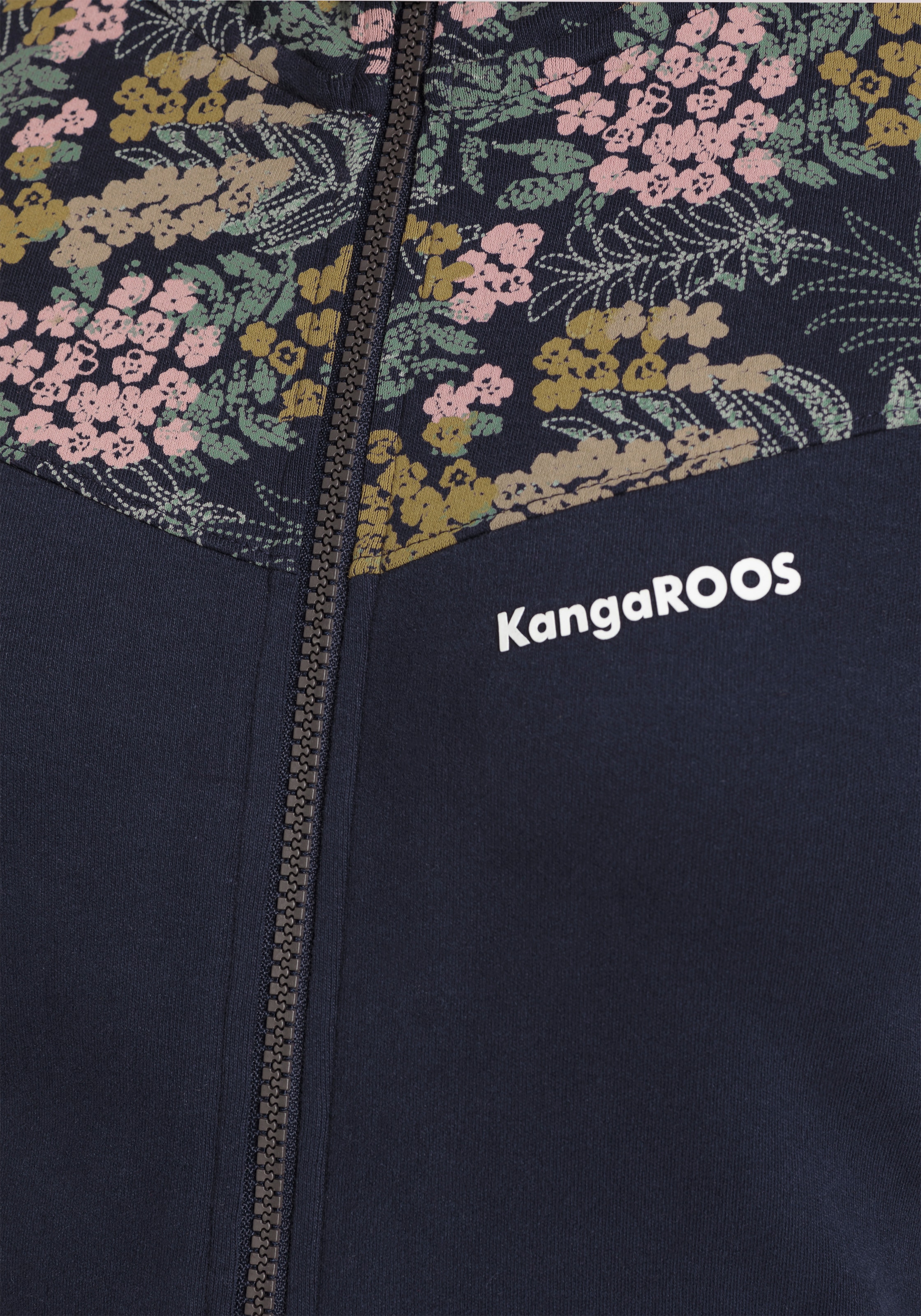kaufen BAUR mit | KangaROOS Kapuzensweatjacke, Blumen Alloverdruck-NEUE-KOLLEKTION