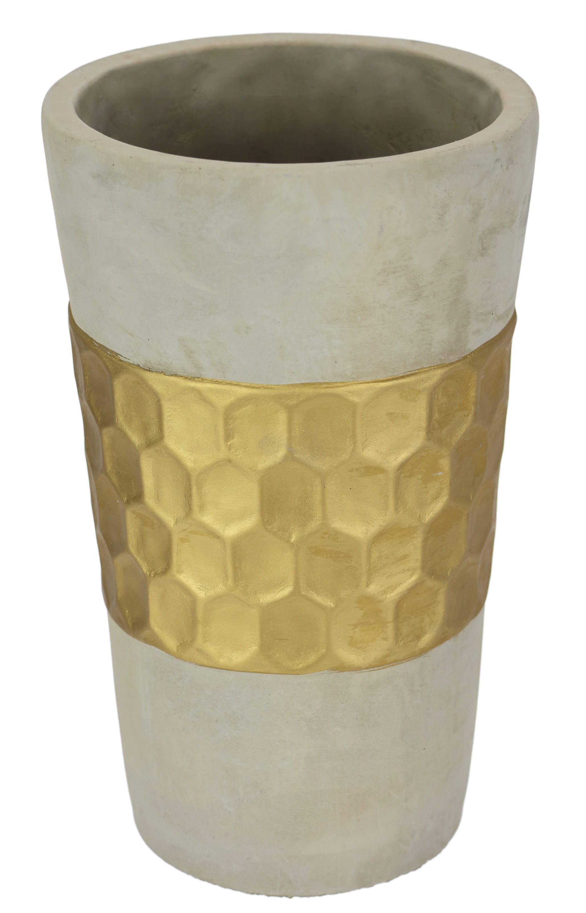 I.GE.A. Dekovase "Goldverzierte Blumenvase", (1 St.), Vase Zylindervase mit günstig online kaufen