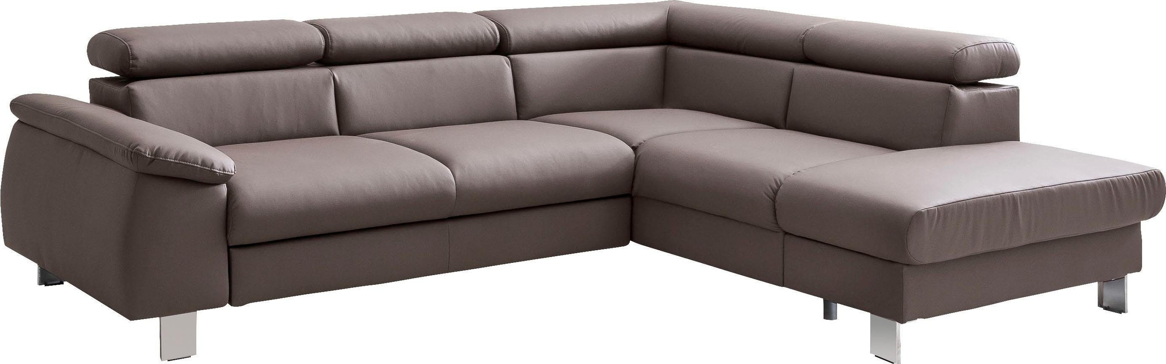 COTTA Ecksofa "Komaris L-Form, B: 249 cm" mit Kopfteilverstellung, optional günstig online kaufen