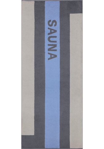 Cawö Saunatuch »Streifen«, (1 St.), mit farbigem Streifen & Schriftzug kaufen