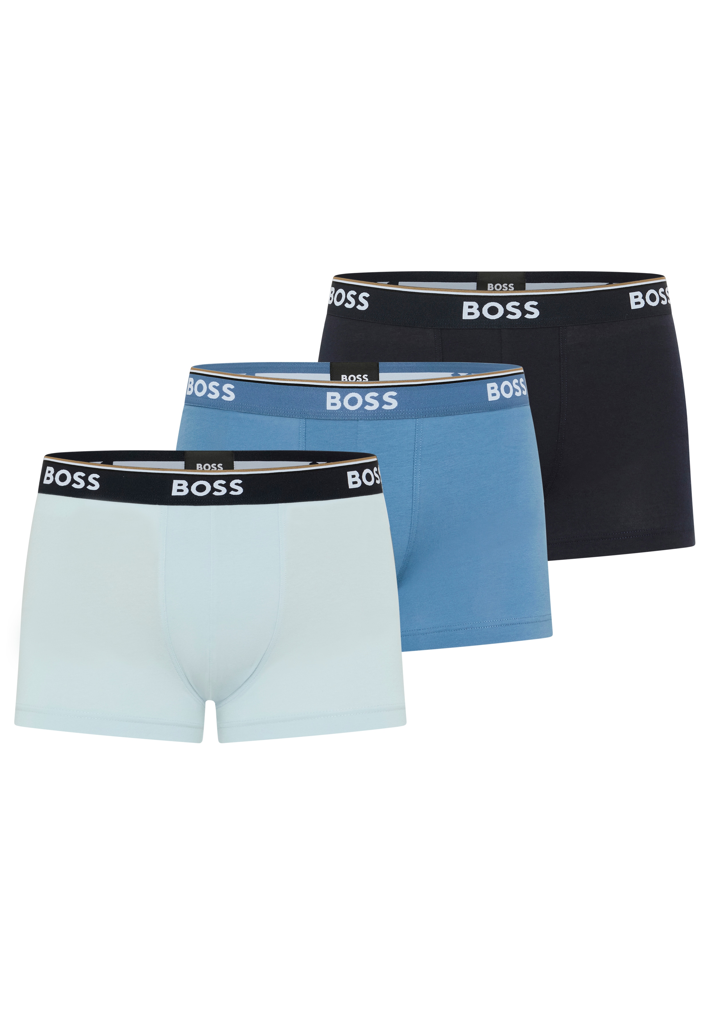 BOSS Packung, 3 Stk. aus Stretch-Baumwolle mit Logo-Bund, mittlere Bundhöhe