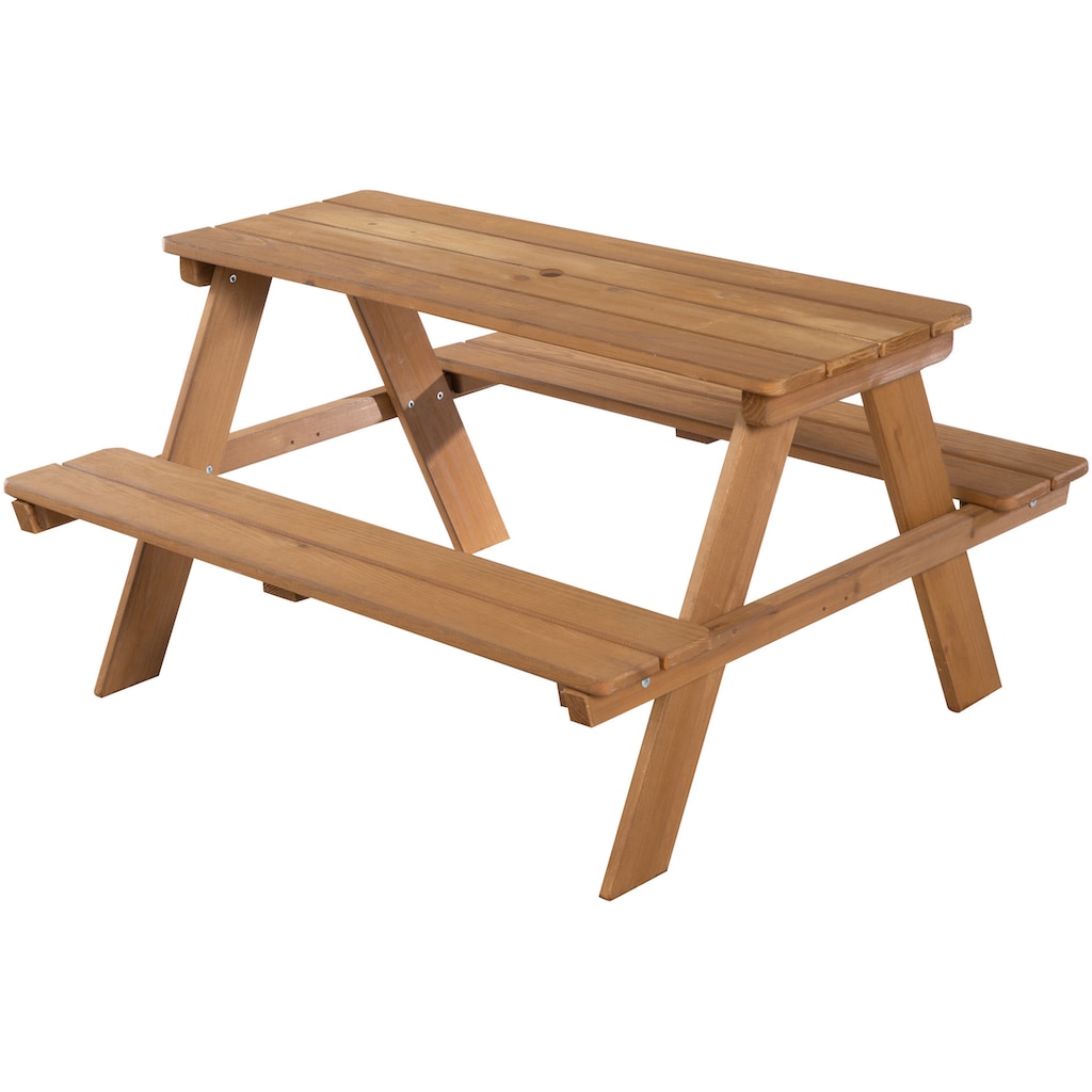 roba® Kindersitzgruppe »Picknick for 4 Outdoor Deluxe, Teakholz«, mit abgerundeten Ecken