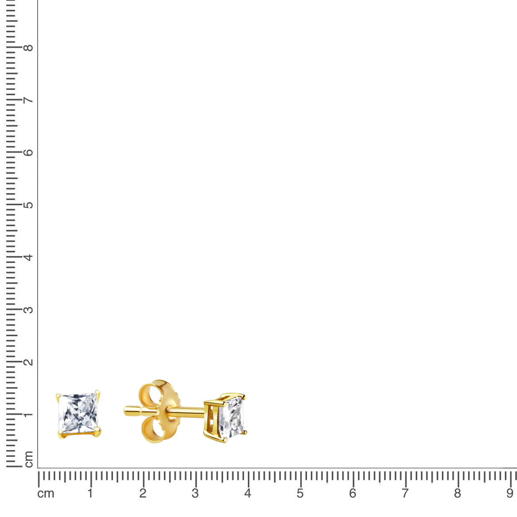 Vivance Paar Ohrstecker »333 Gelbgold glanz Zirkonia«
