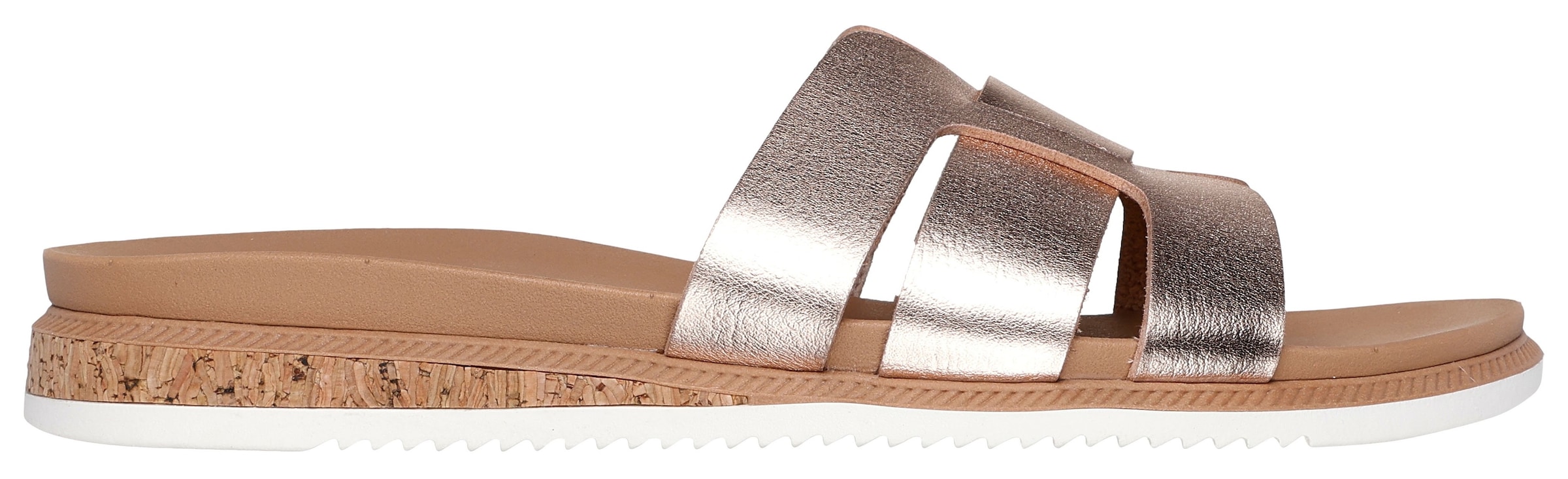 Skechers Pantolette »DESERT KISS LOW-PEAK LOOK«, Flats, Sandale mit Fußbett