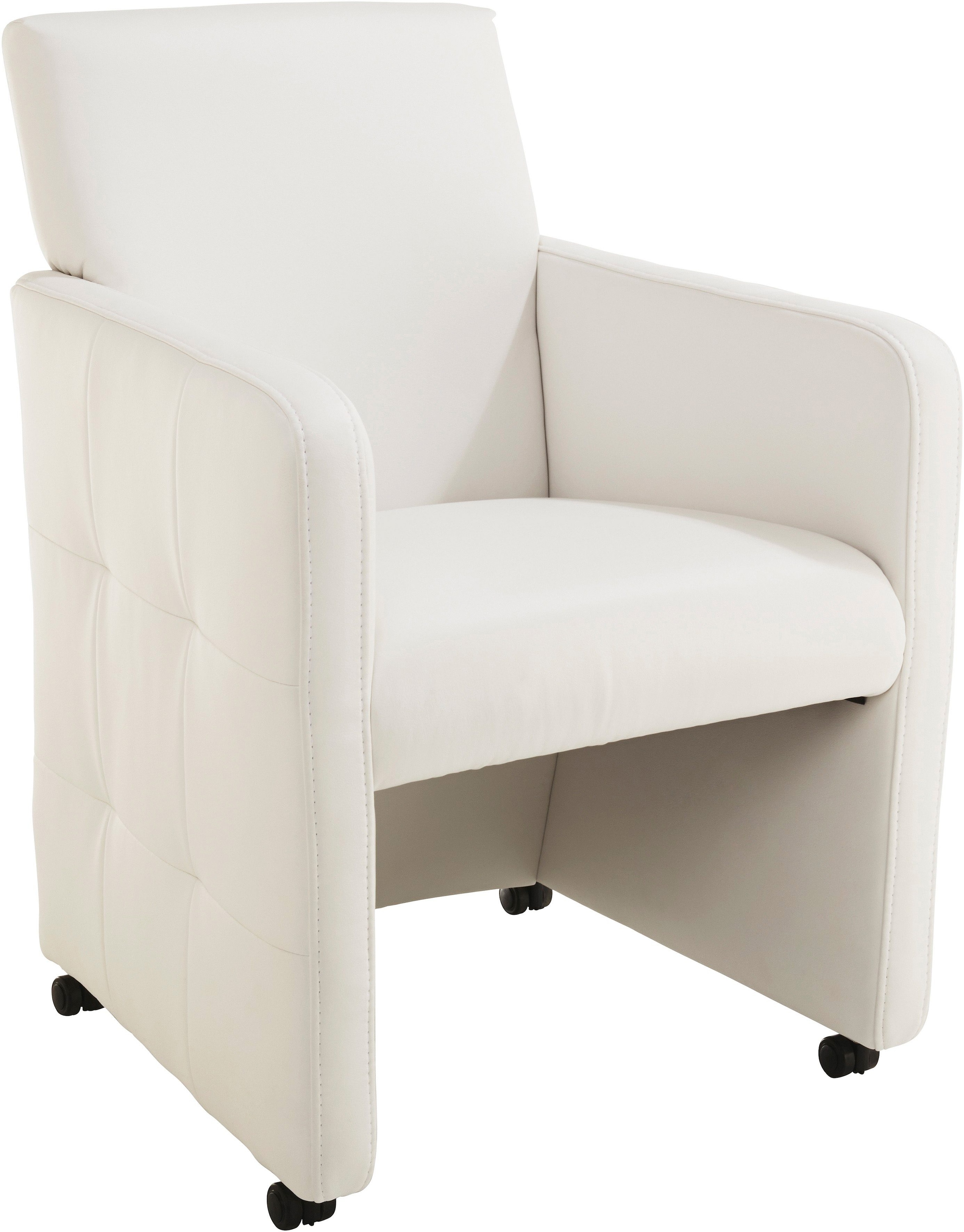 exxpo - sofa fashion Esszimmersessel »Barista, Loungesessel auf Rollen mit hoher Bodenfreiheit«