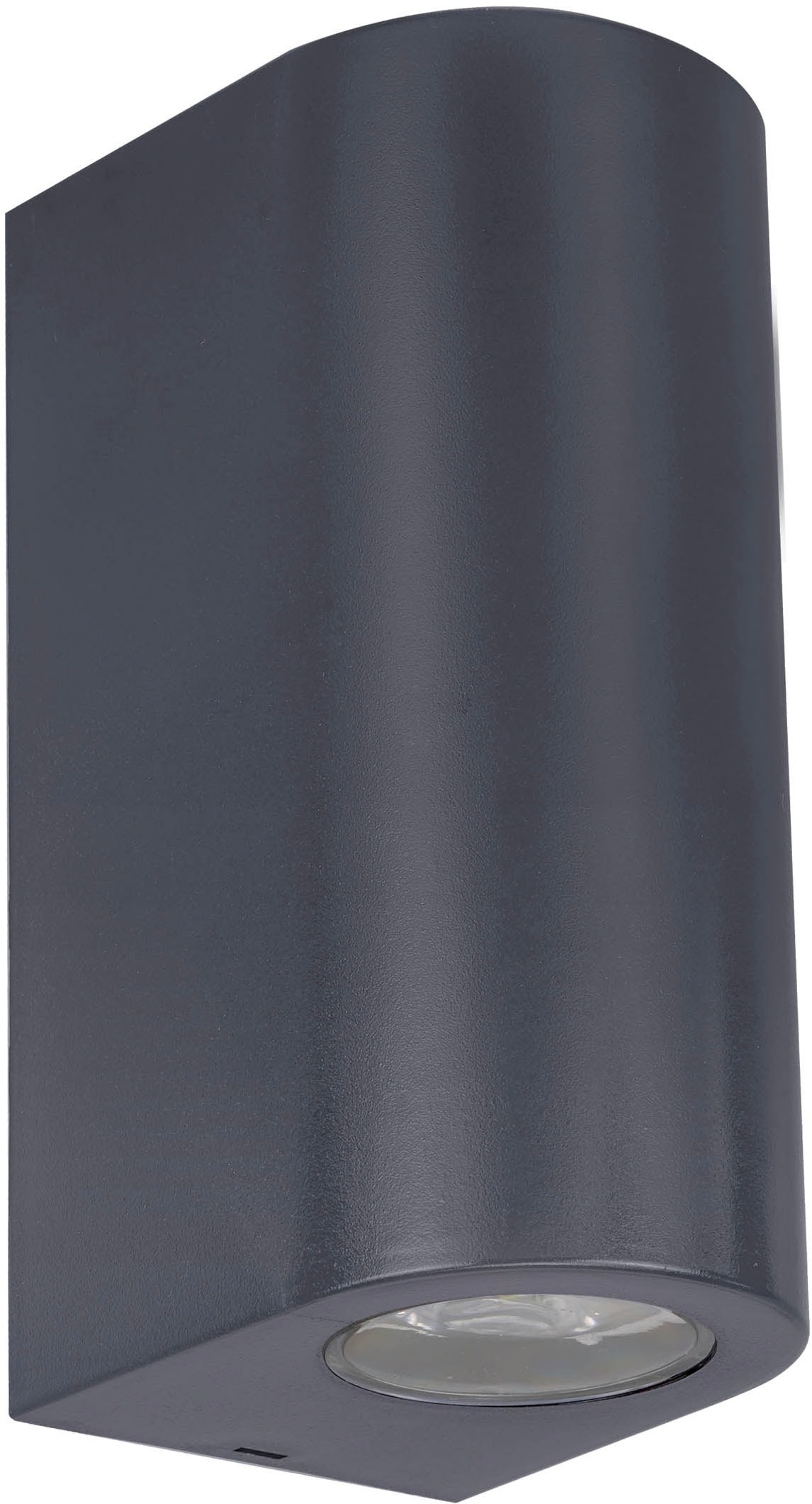 näve Außen-Wandleuchte »Alecto«, 1 flammig, Leuchtmittel GU10 | Leuchtmittel wechselbar, zylindrische Form, schwarz, 2 x GU10 excl. Leuchtmittel, H: 15,5cm